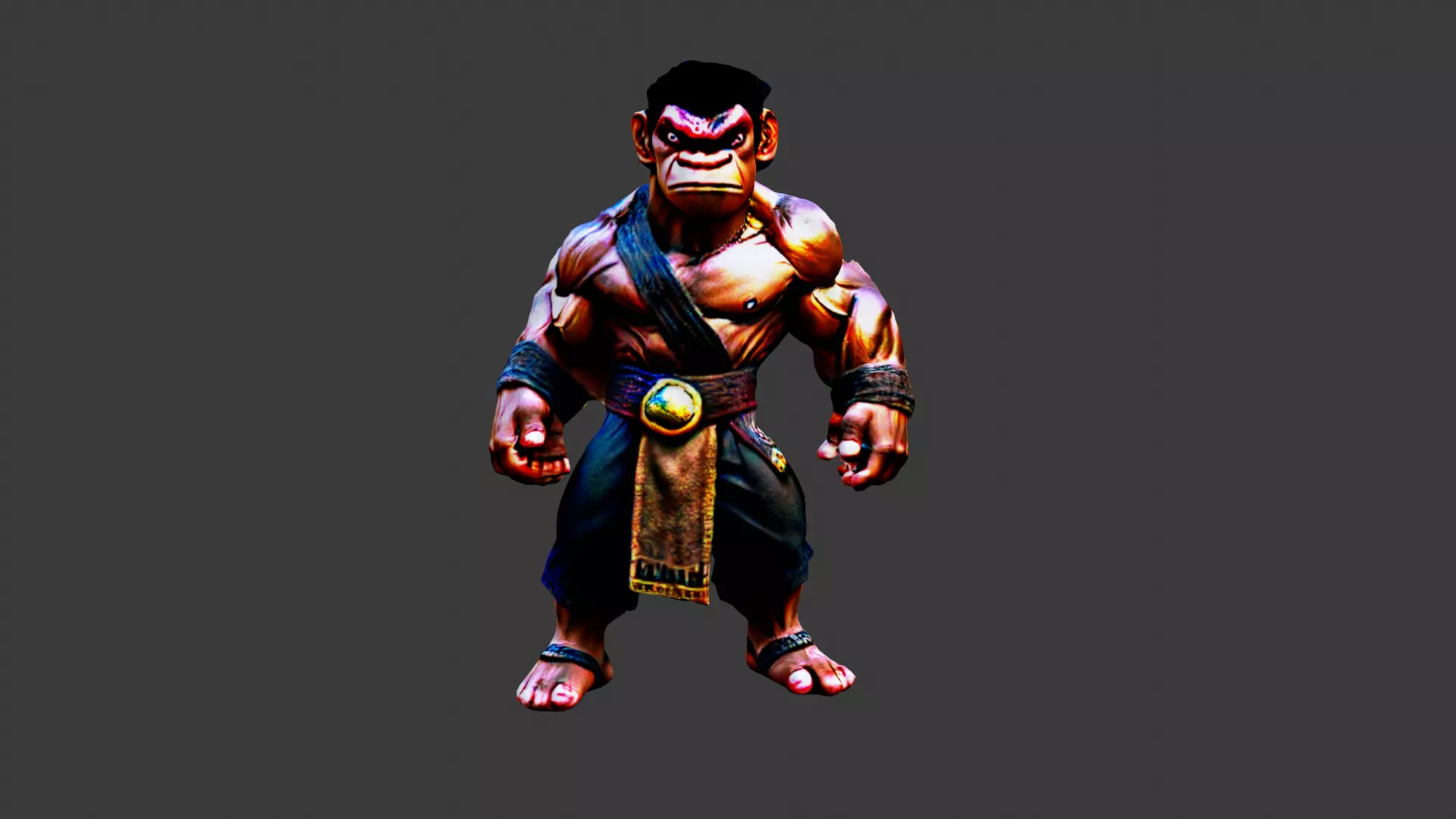 Monkey Man Low-poly 3D model