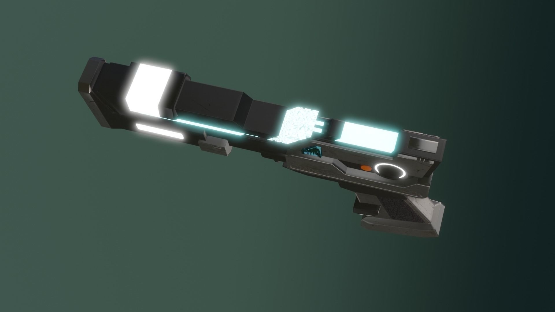 Sci Fi Light Gun Low-poly 3D model_3
