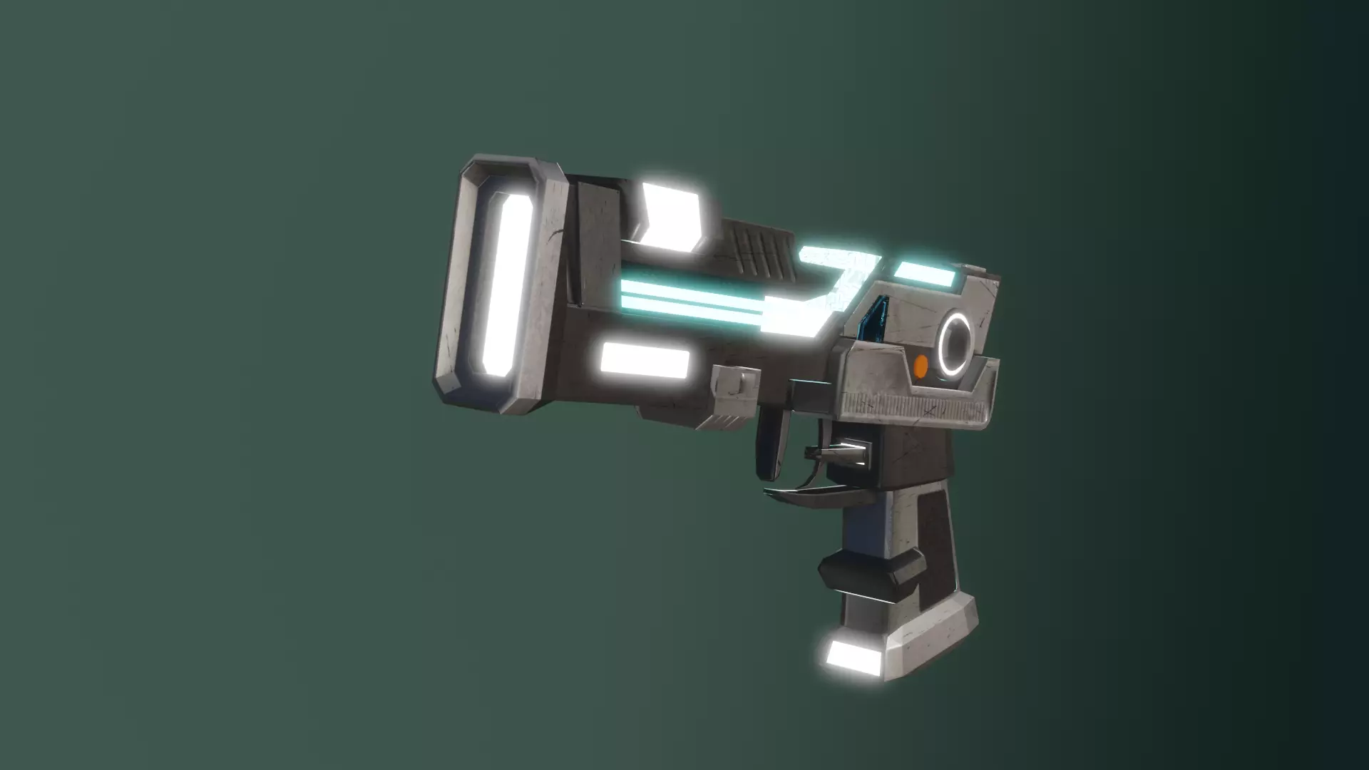 Sci Fi Light Gun Low-poly 3D model_0