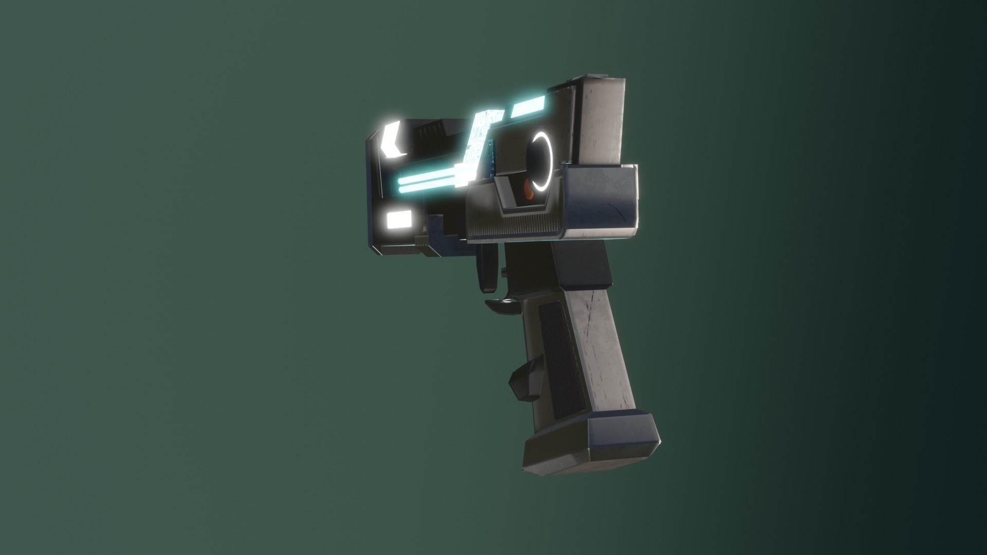 Sci Fi Light Gun Low-poly 3D model_2