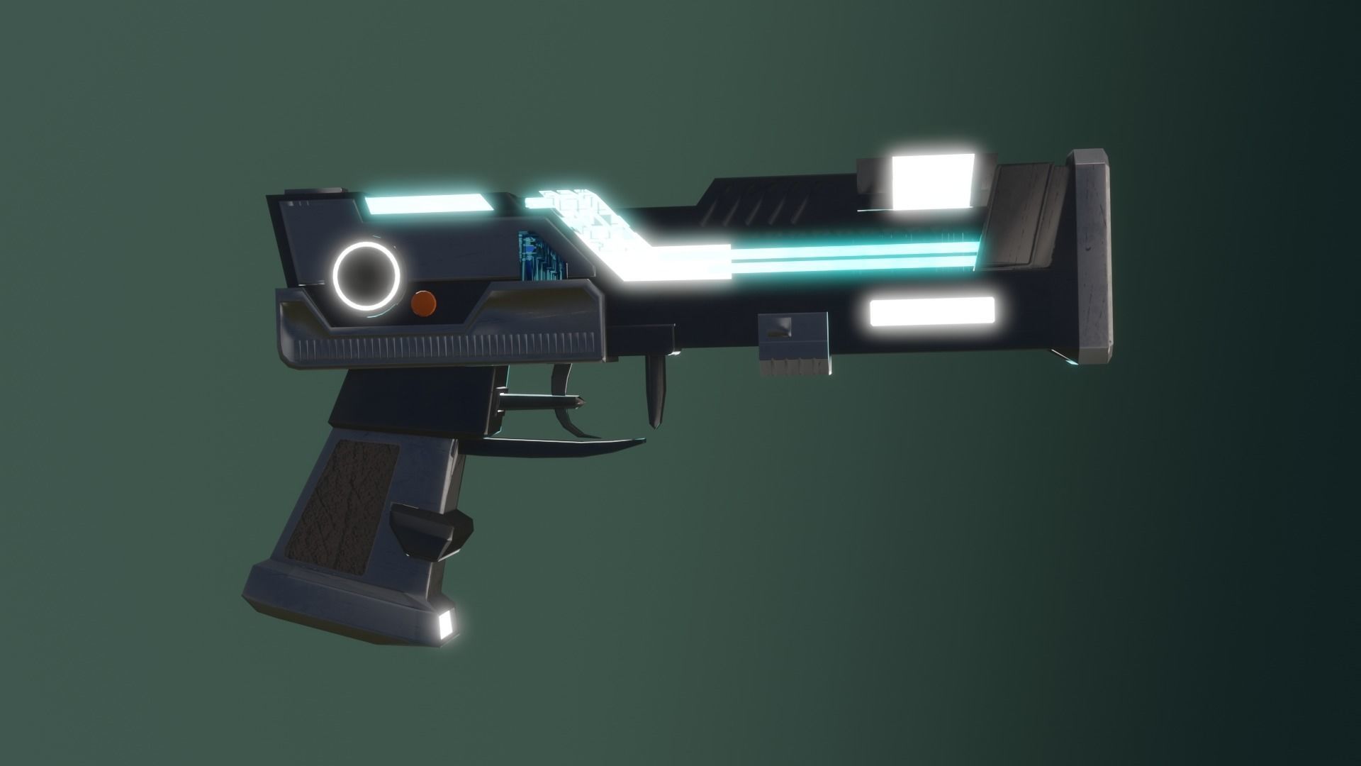 Sci Fi Light Gun Low-poly 3D model_4