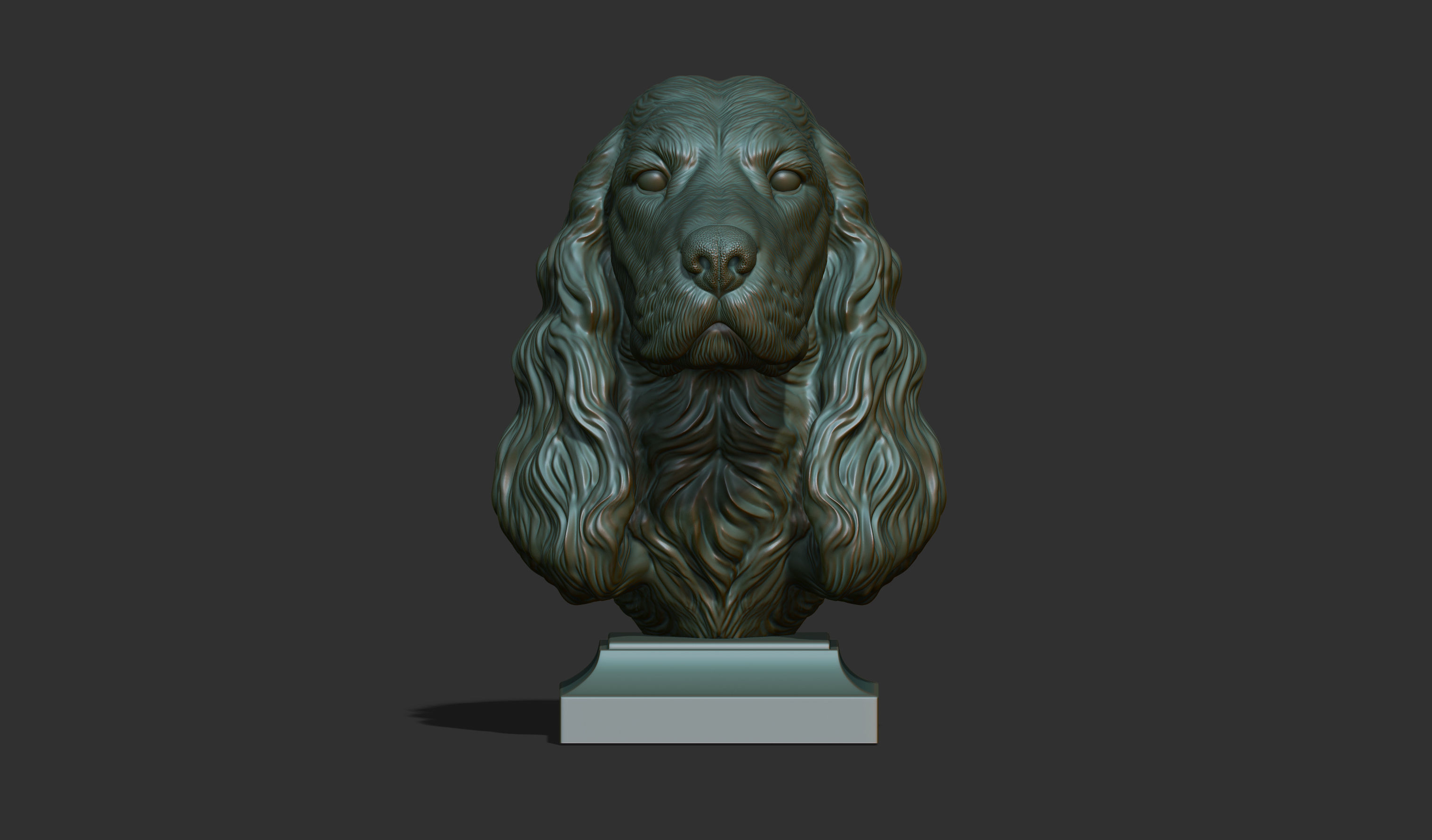 English Cocker Spaniel bust 3D print model_22
