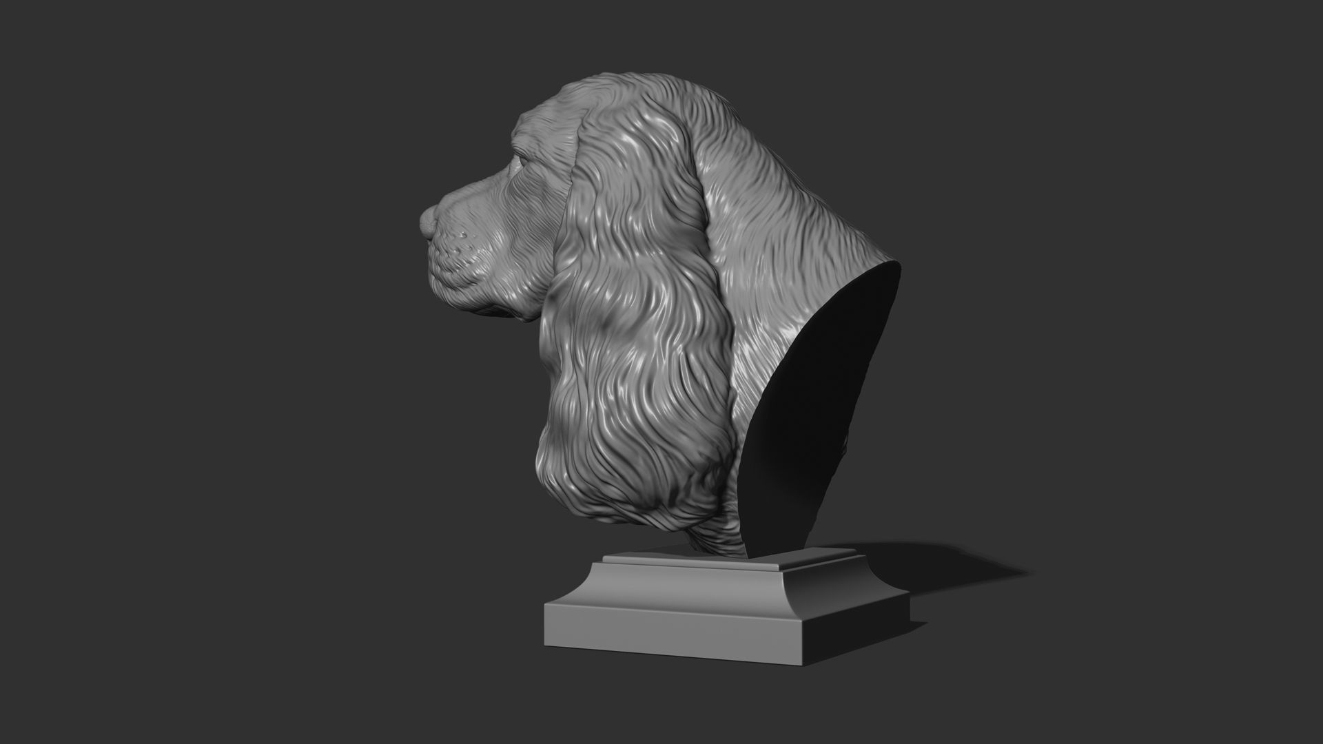 English Cocker Spaniel bust 3D print model_18