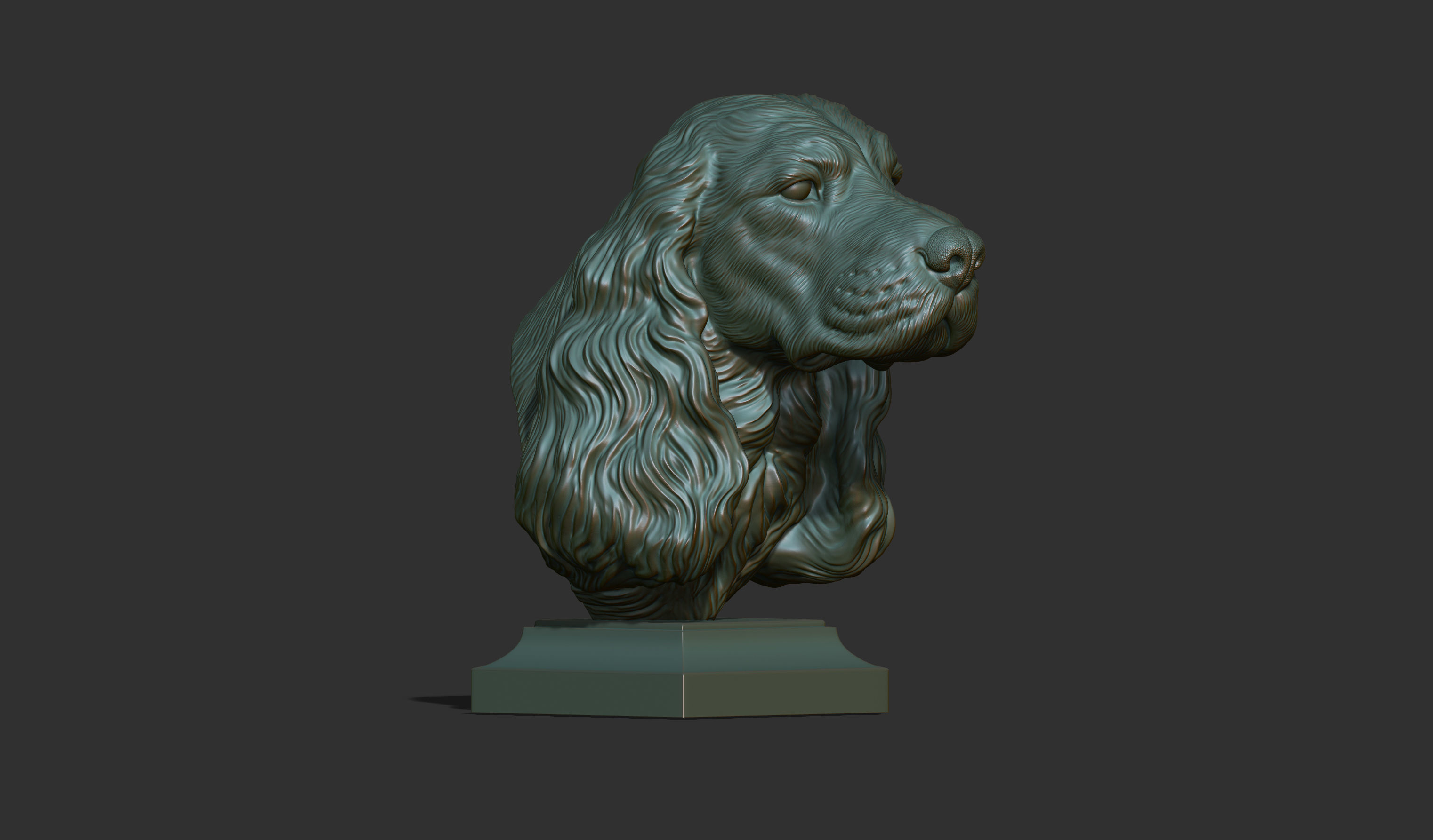 English Cocker Spaniel bust 3D print model_21