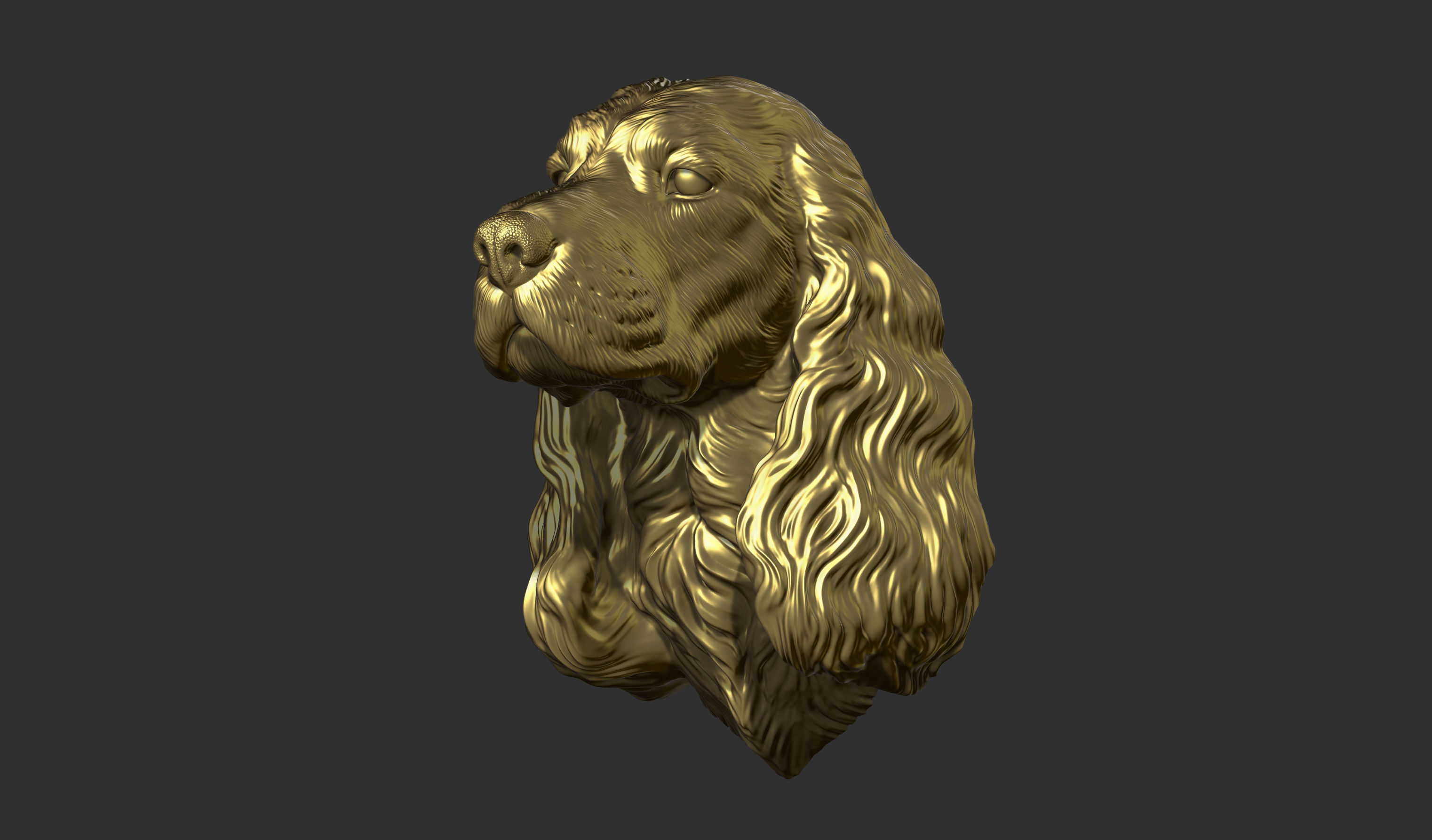 English Cocker Spaniel bust 3D print model_11