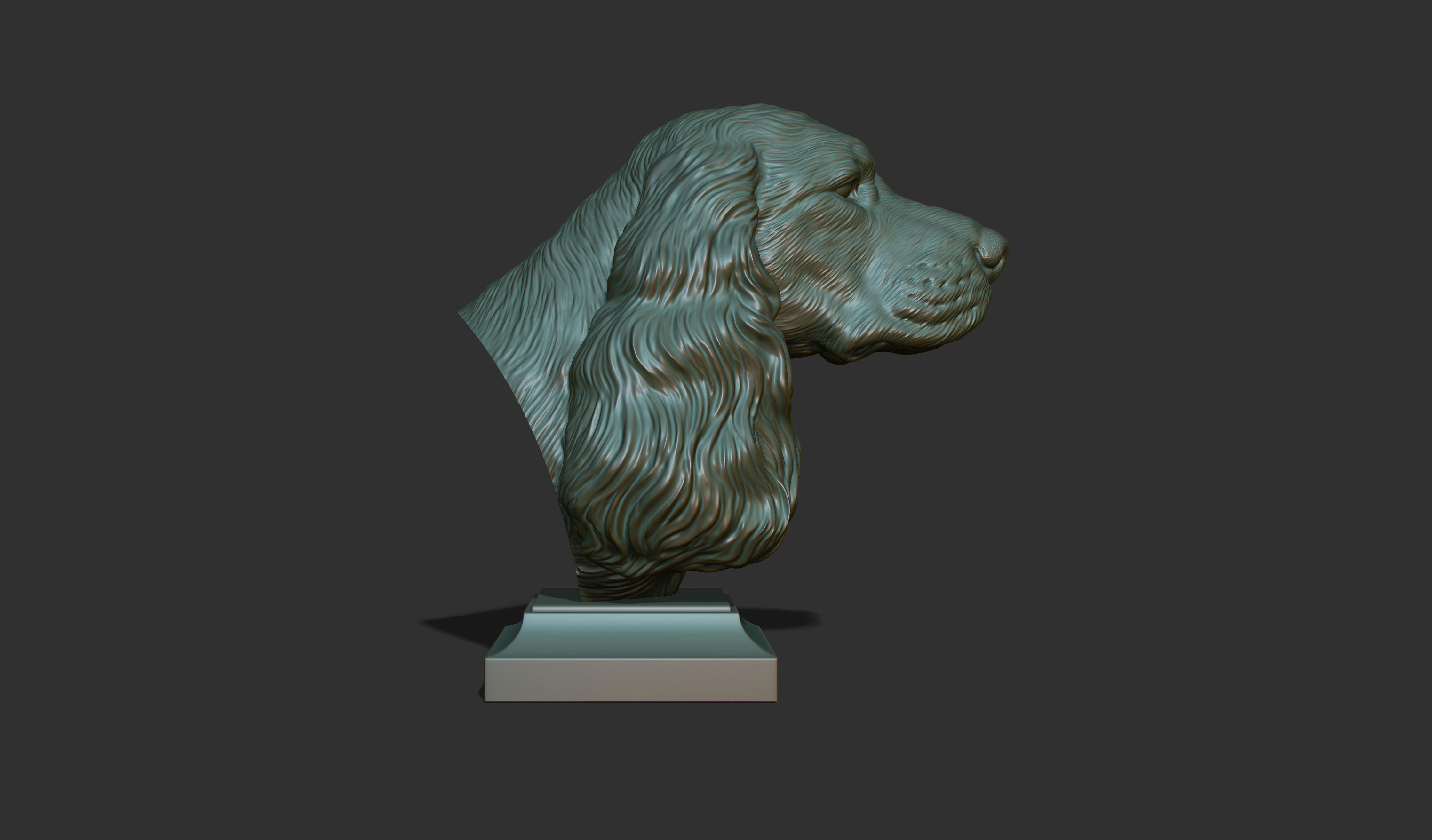 English Cocker Spaniel bust 3D print model_20