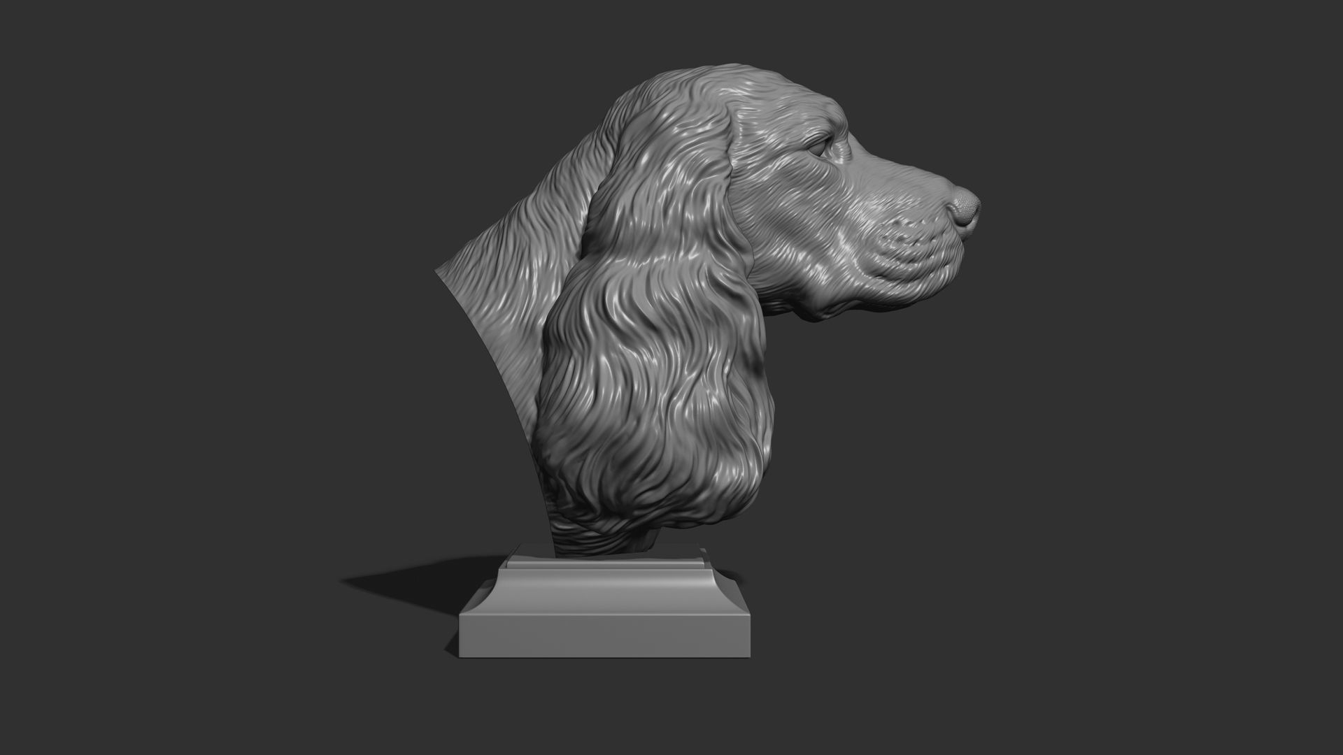 English Cocker Spaniel bust 3D print model_16