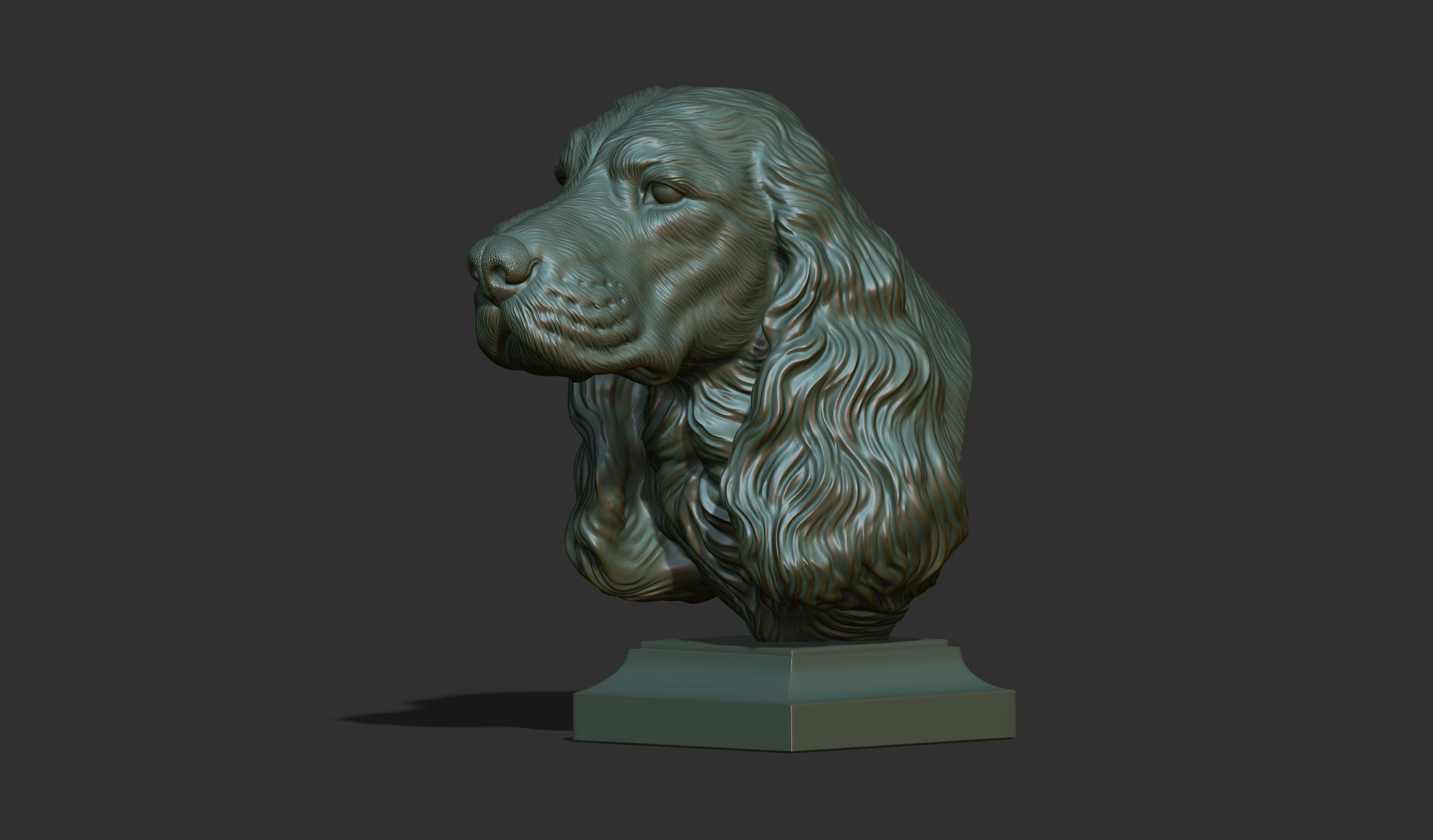 English Cocker Spaniel bust 3D print model_23