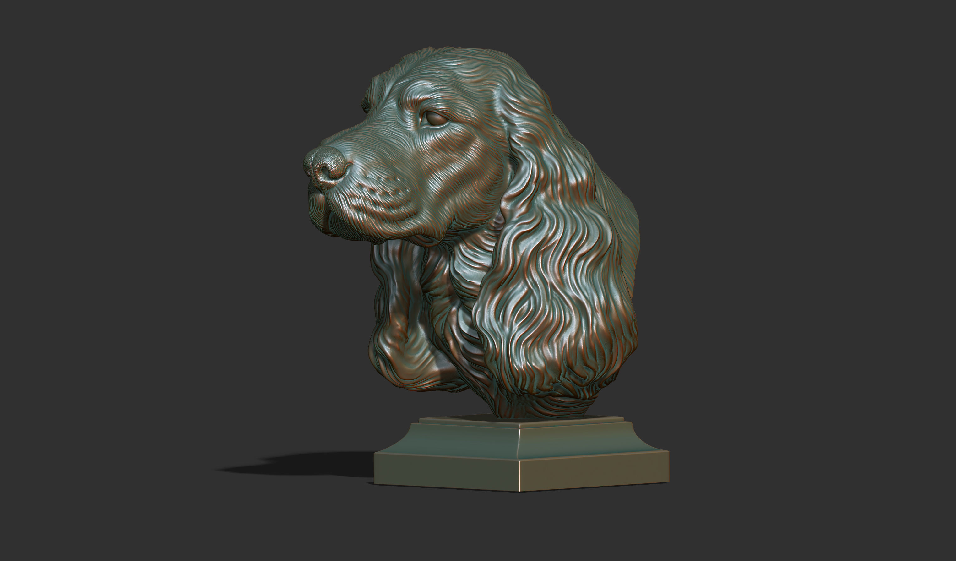 English Cocker Spaniel bust 3D print model_24