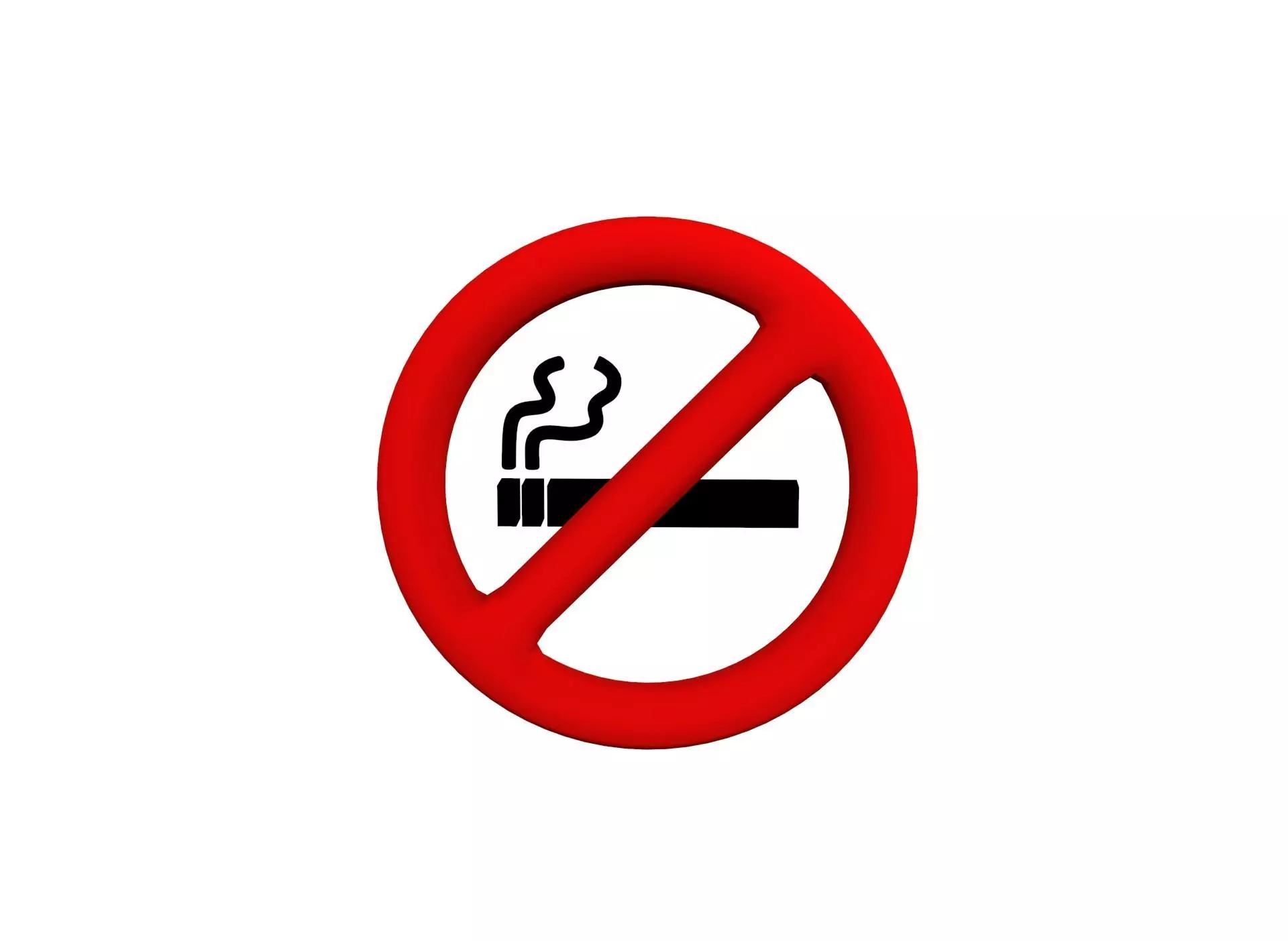 No smoking icon v001 Low-poly 3D model_0