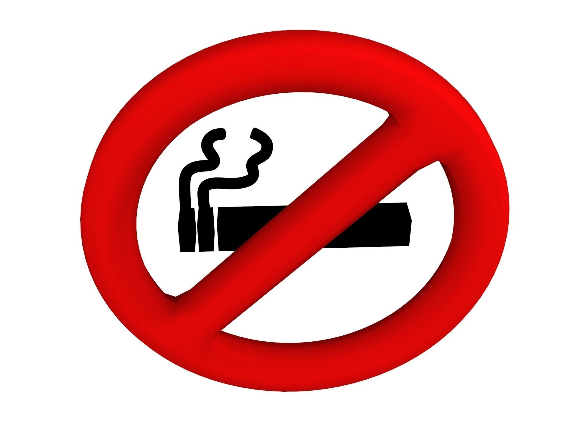 No smoking icon v001 Low-poly 3D model_5