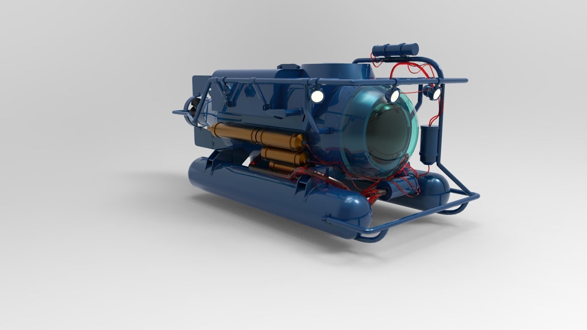Submersible Underwater Vehicle 3D model_2