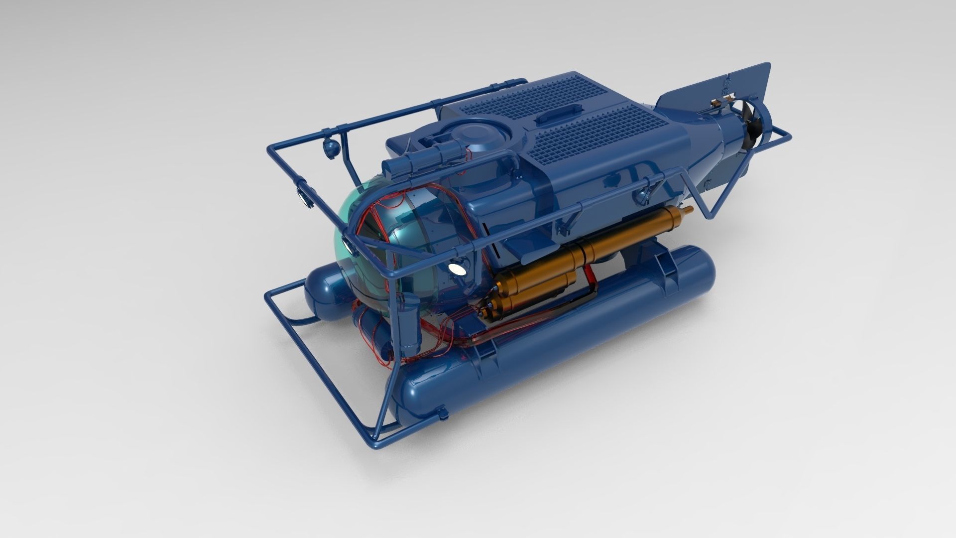 Submersible Underwater Vehicle 3D model_1