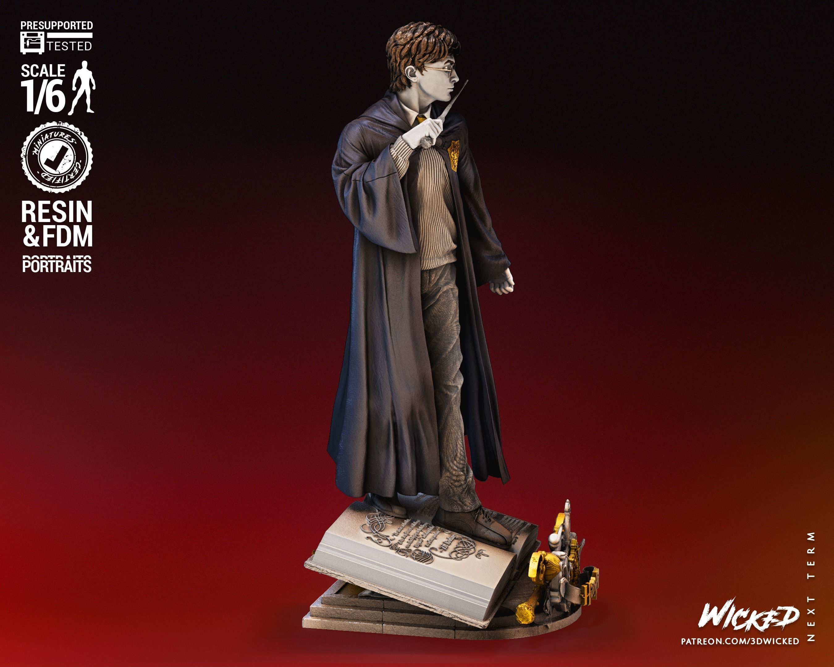 Wicked Movies Harry Potter Sculpture Tested for 3D printing 3D print model_15