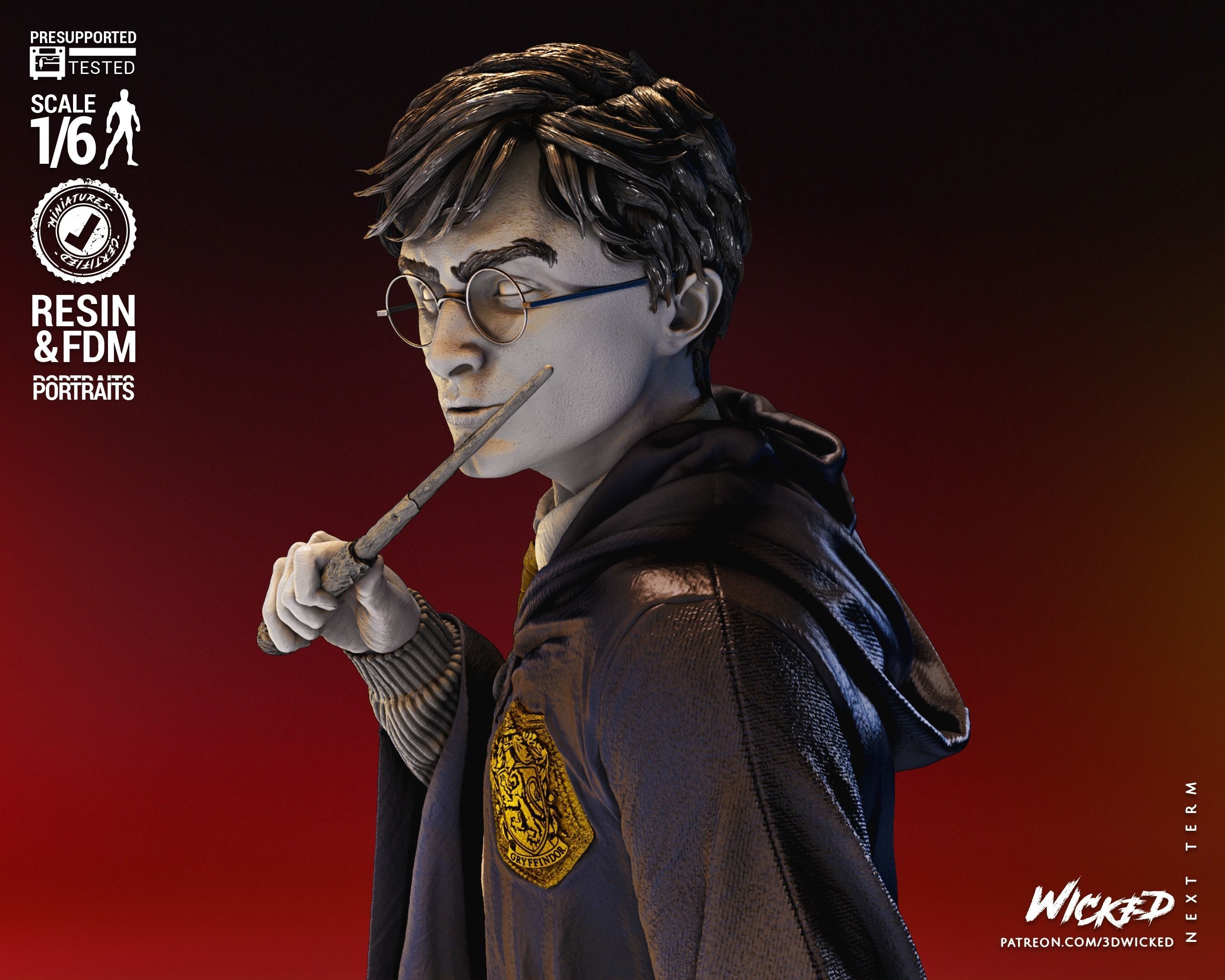 Wicked Movies Harry Potter Sculpture Tested for 3D printing 3D print model_37