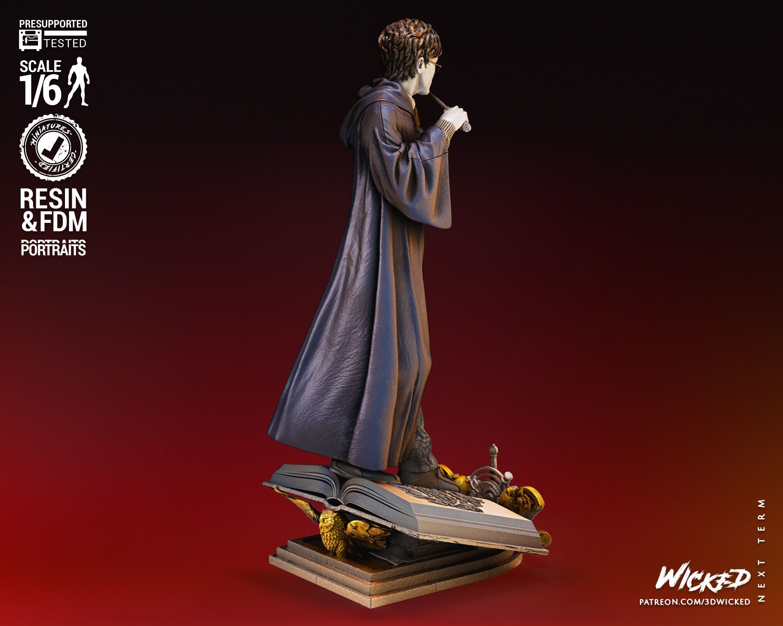 Wicked Movies Harry Potter Sculpture Tested for 3D printing 3D print model_12