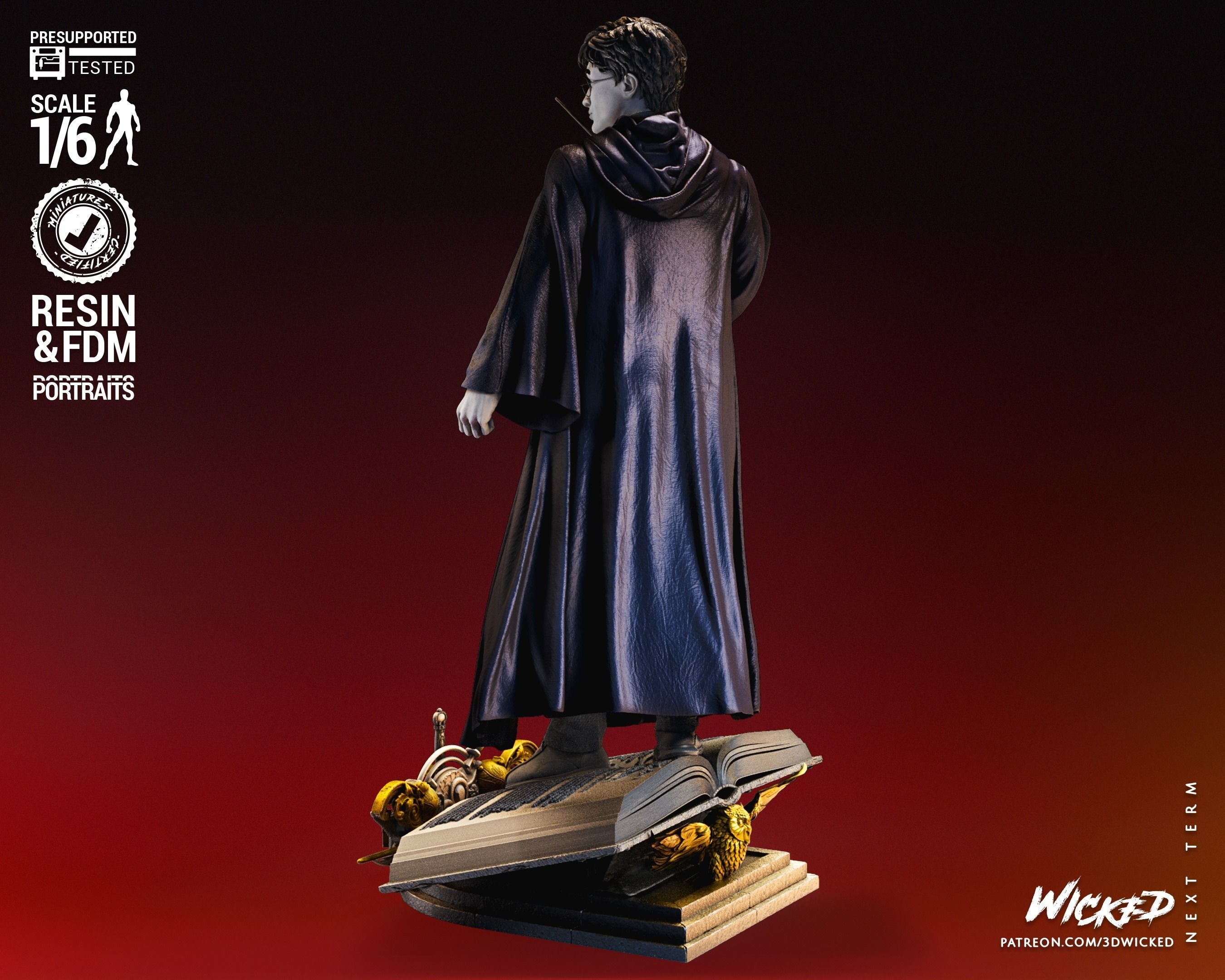 Wicked Movies Harry Potter Sculpture Tested for 3D printing 3D print model_20