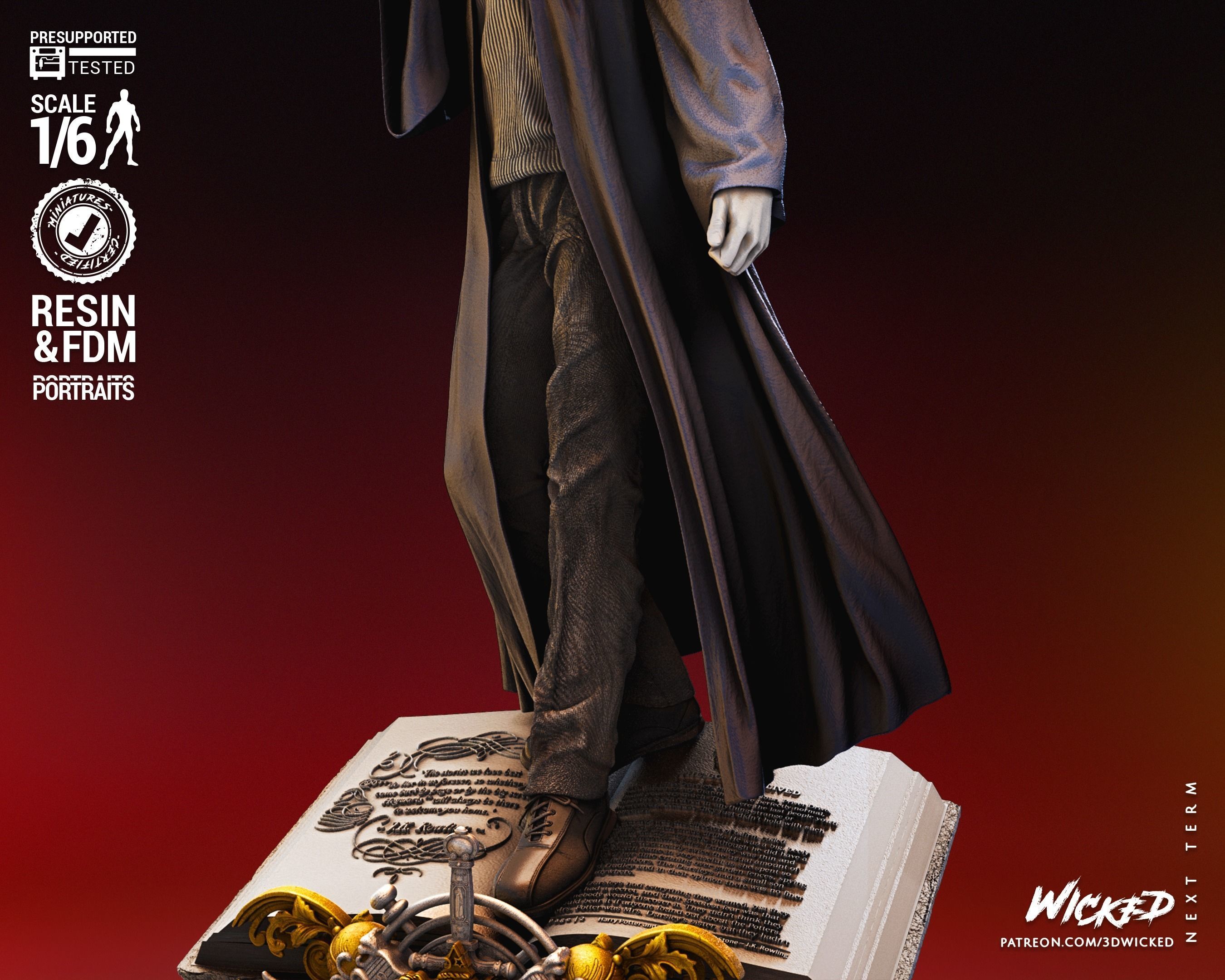 Wicked Movies Harry Potter Sculpture Tested for 3D printing 3D print model_32