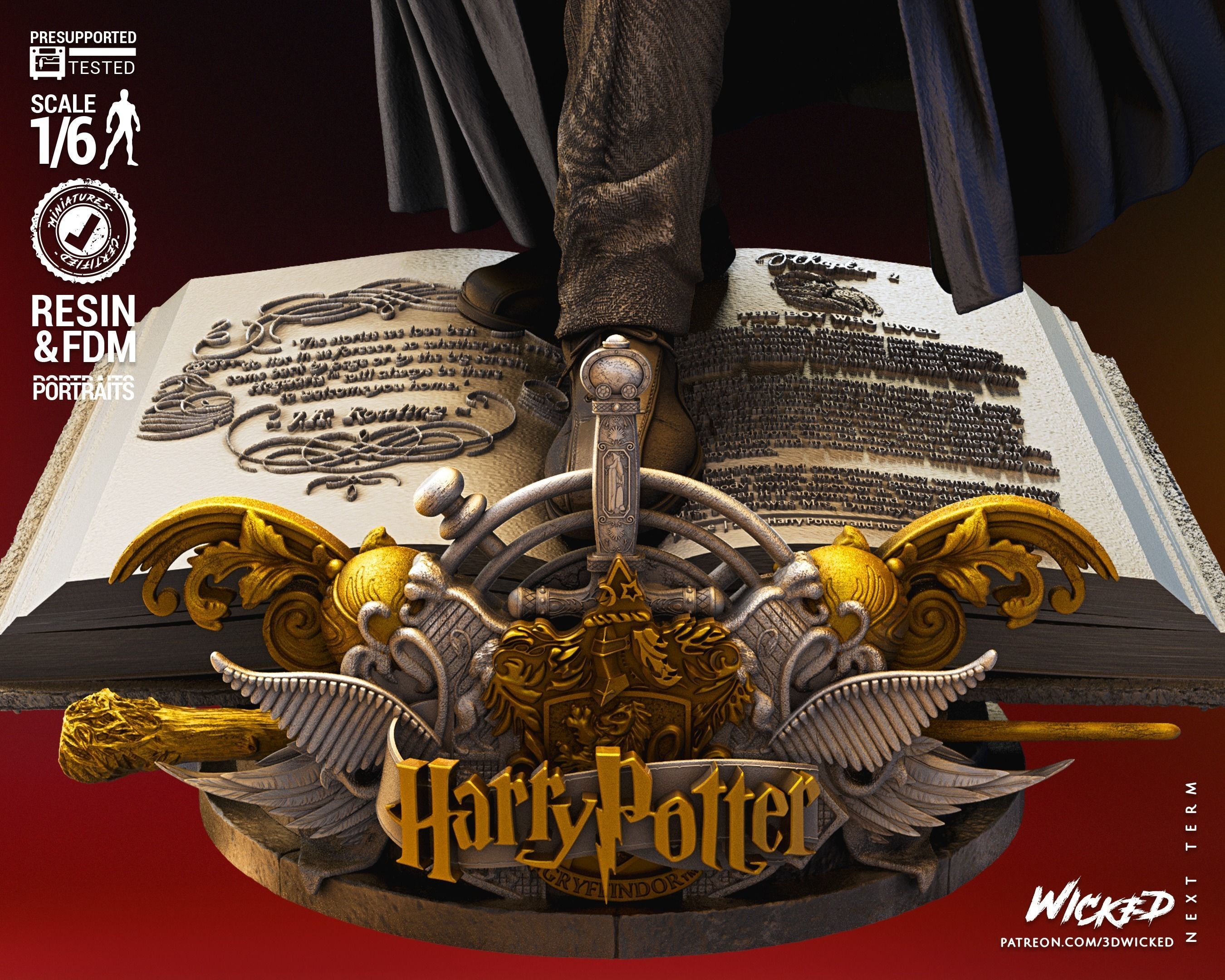 Wicked Movies Harry Potter Sculpture Tested for 3D printing 3D print model_51