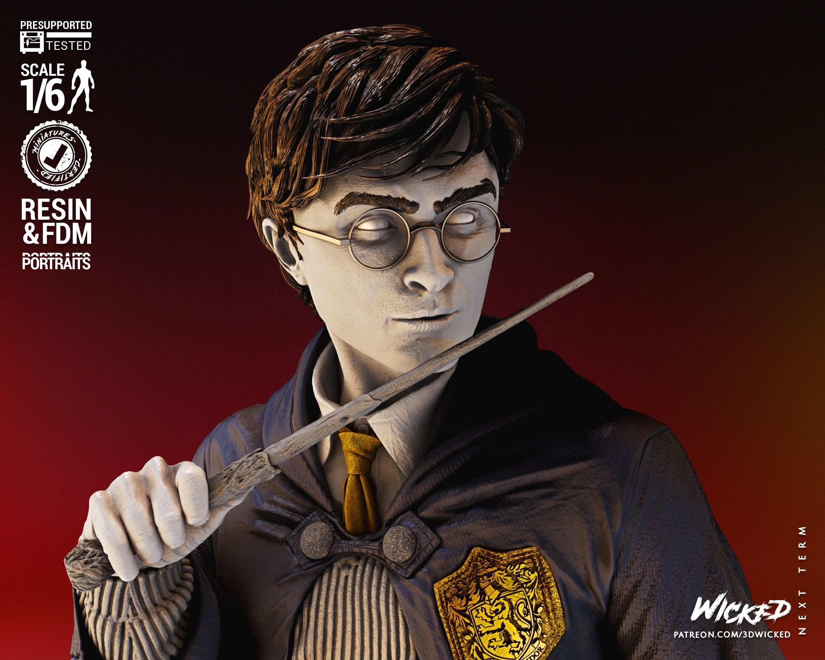 Wicked Movies Harry Potter Sculpture Tested for 3D printing 3D print model_34