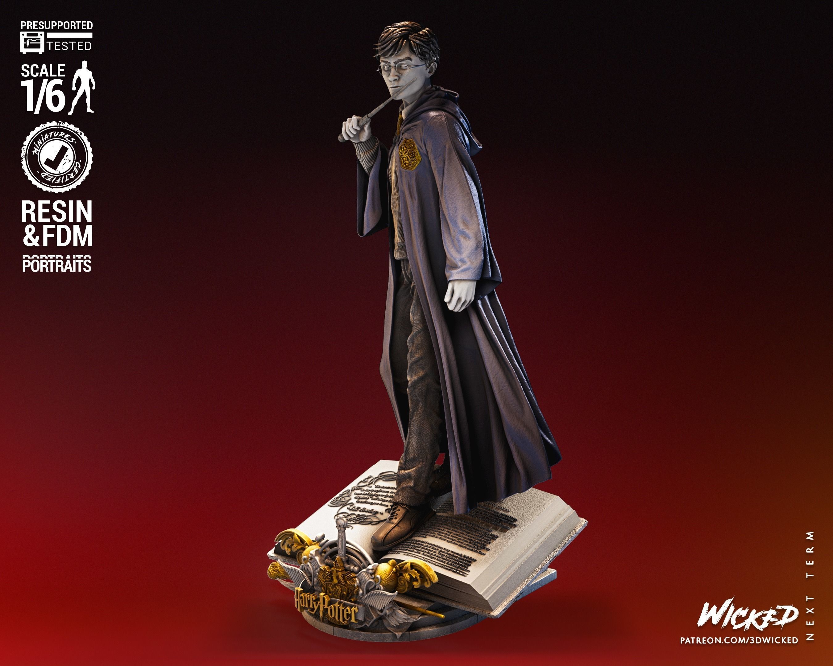 Wicked Movies Harry Potter Sculpture Tested for 3D printing 3D print model_7