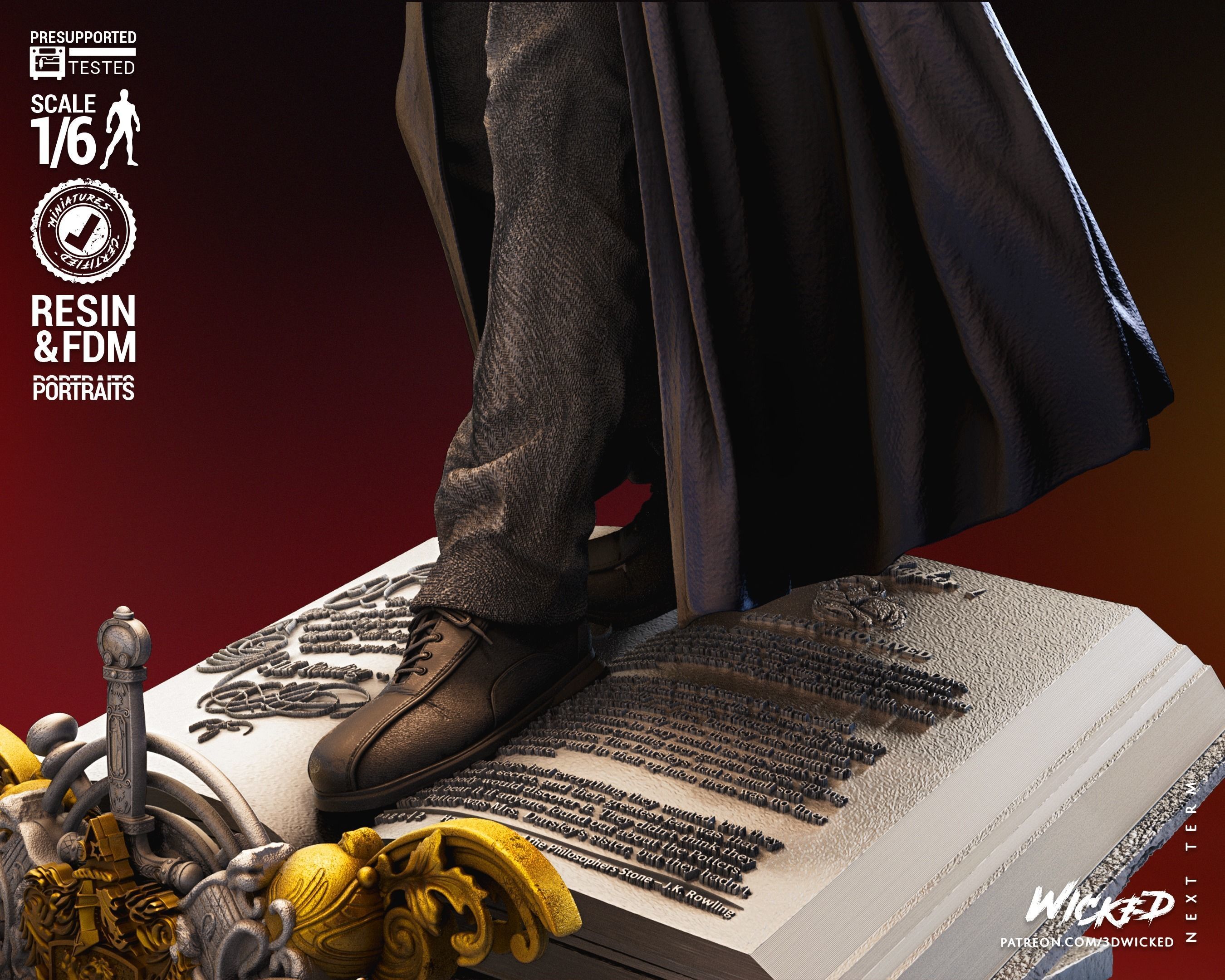 Wicked Movies Harry Potter Sculpture Tested for 3D printing 3D print model_49