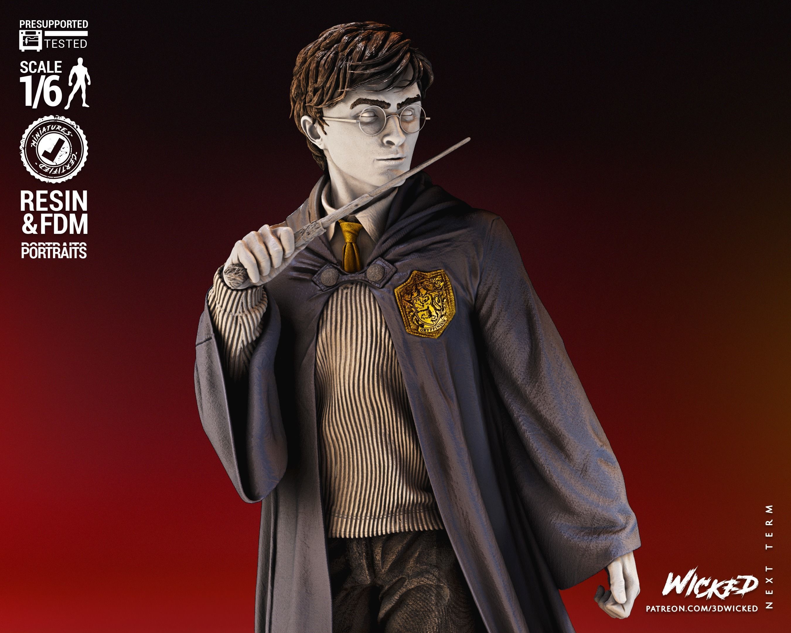 Wicked Movies Harry Potter Sculpture Tested for 3D printing 3D print model_23