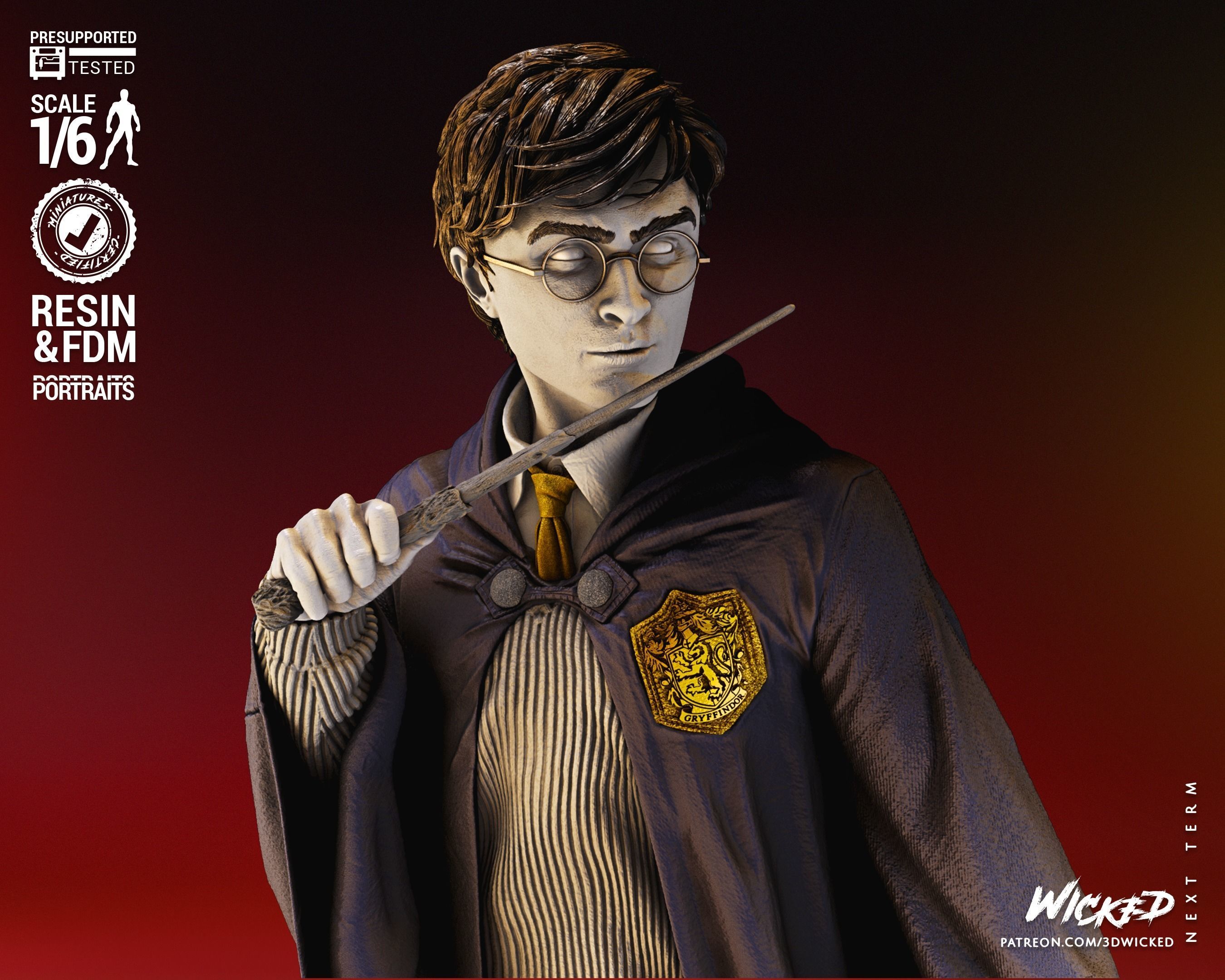 Wicked Movies Harry Potter Sculpture Tested for 3D printing 3D print model_52