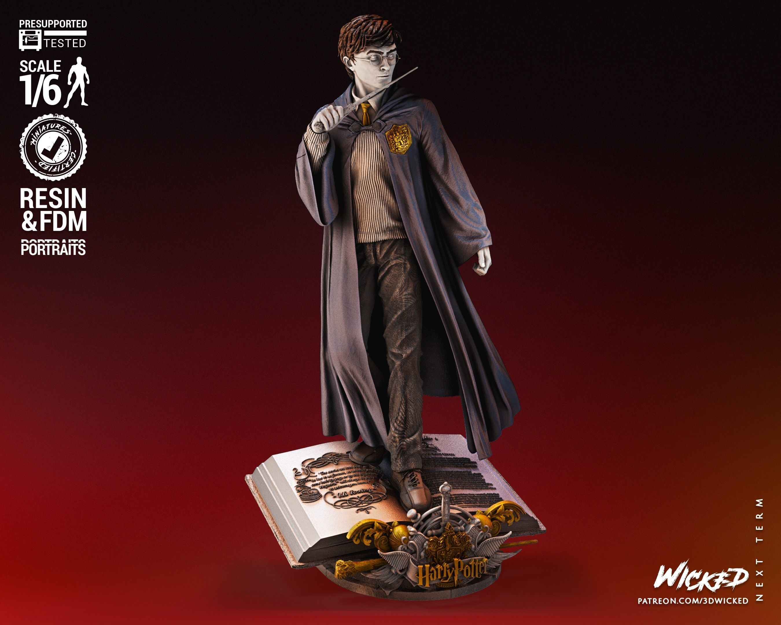 Wicked Movies Harry Potter Sculpture Tested for 3D printing 3D print model_9