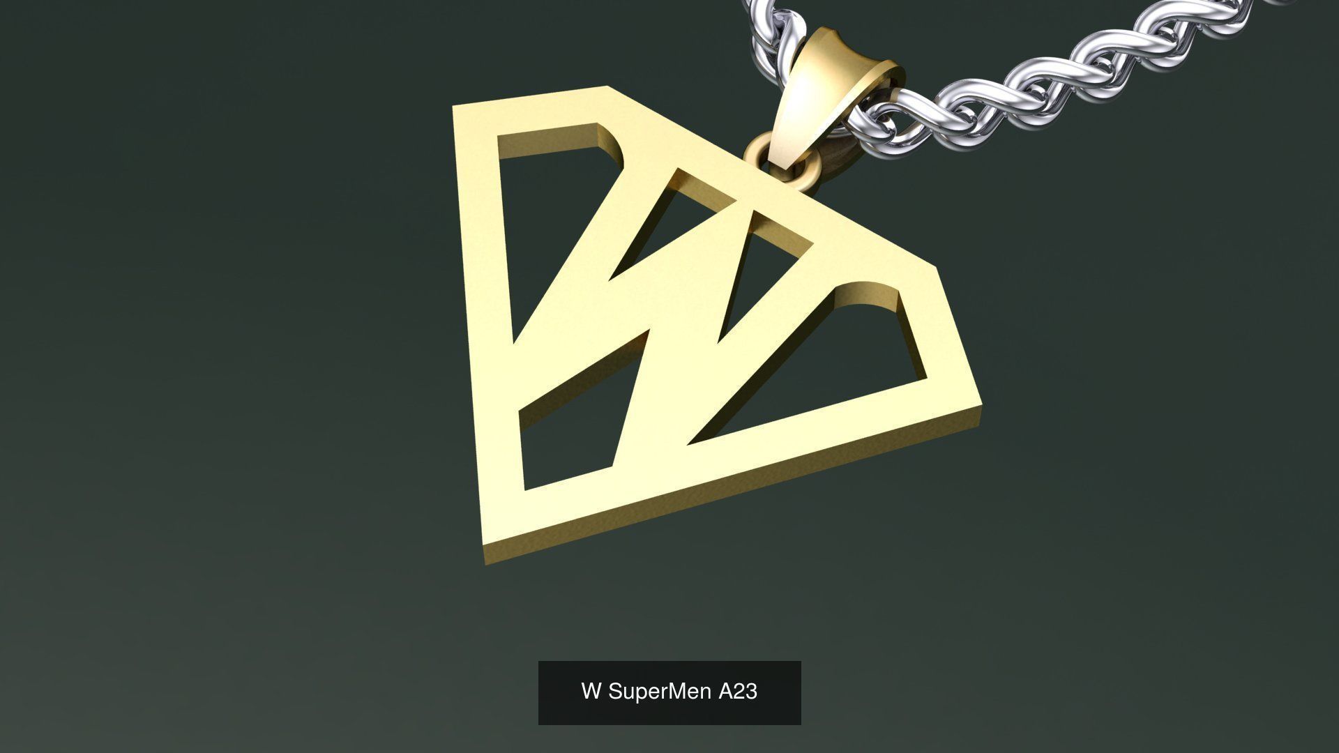 ABC-Z Pendant 26 Model Supermen  3D Model Collection_7