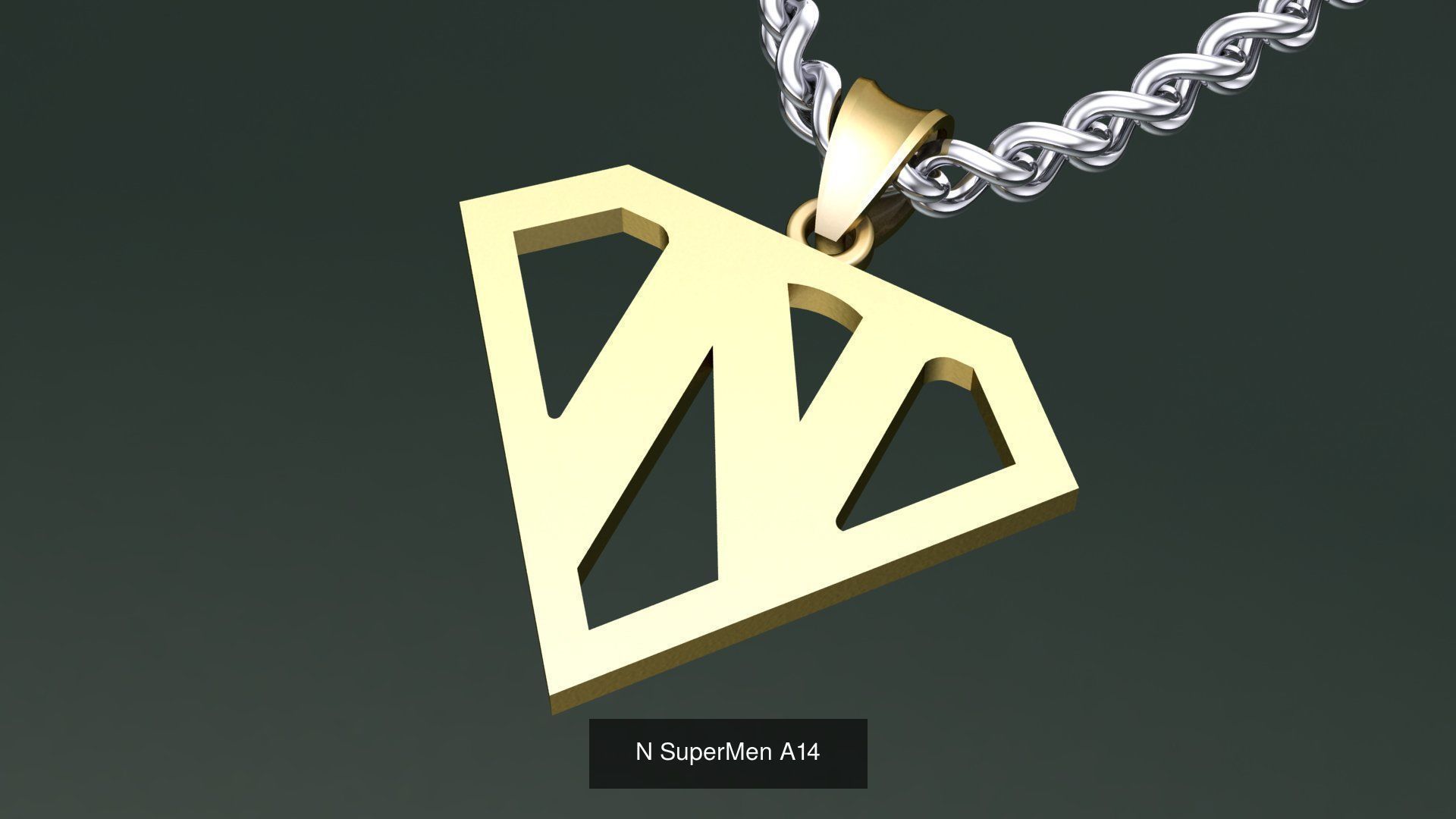 ABC-Z Pendant 26 Model Supermen  3D Model Collection_16
