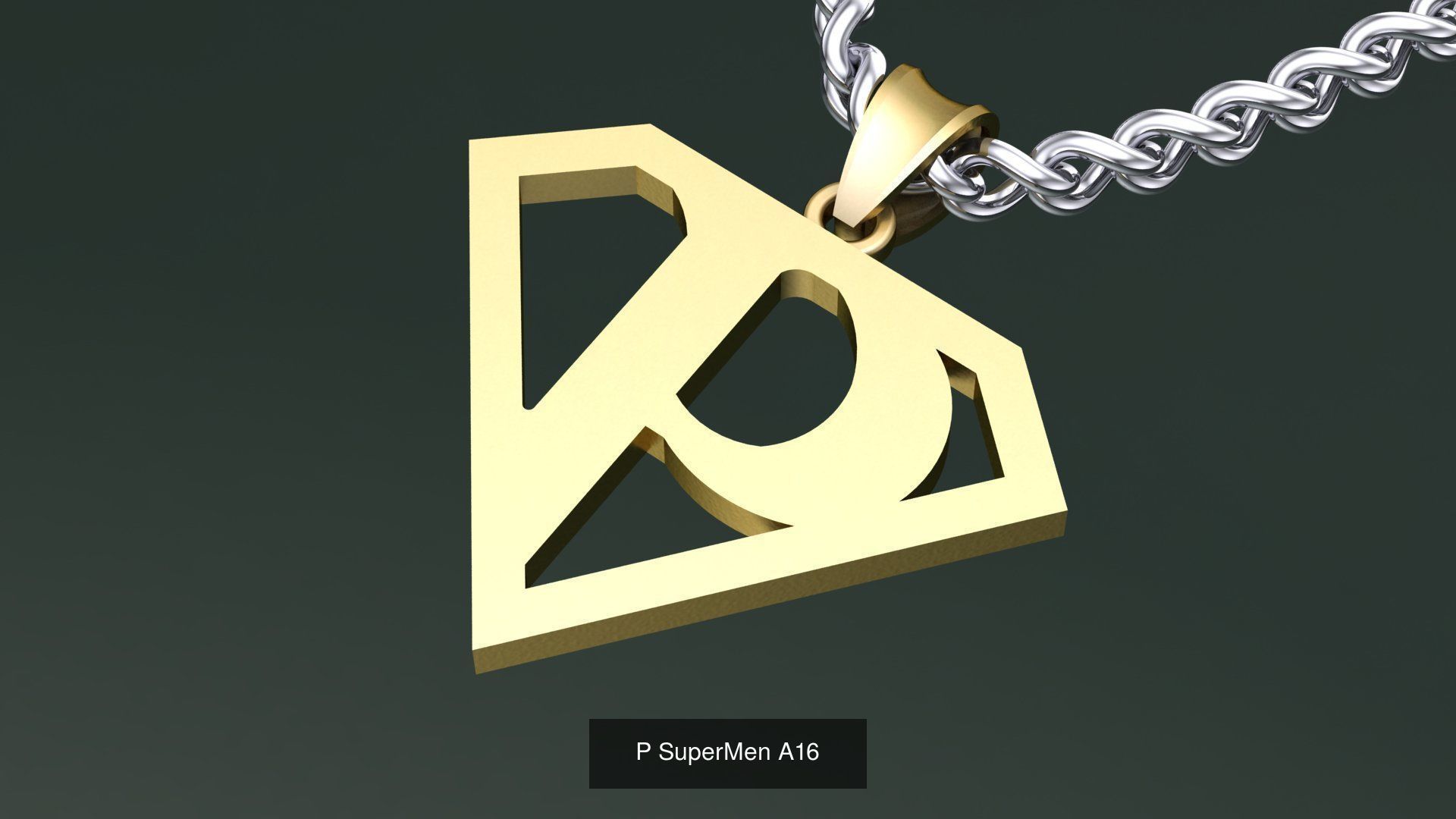 ABC-Z Pendant 26 Model Supermen  3D Model Collection_14