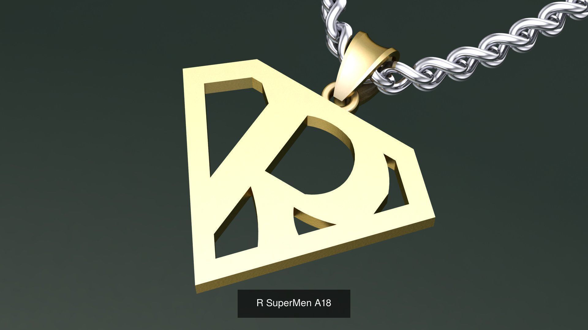 ABC-Z Pendant 26 Model Supermen  3D Model Collection_12