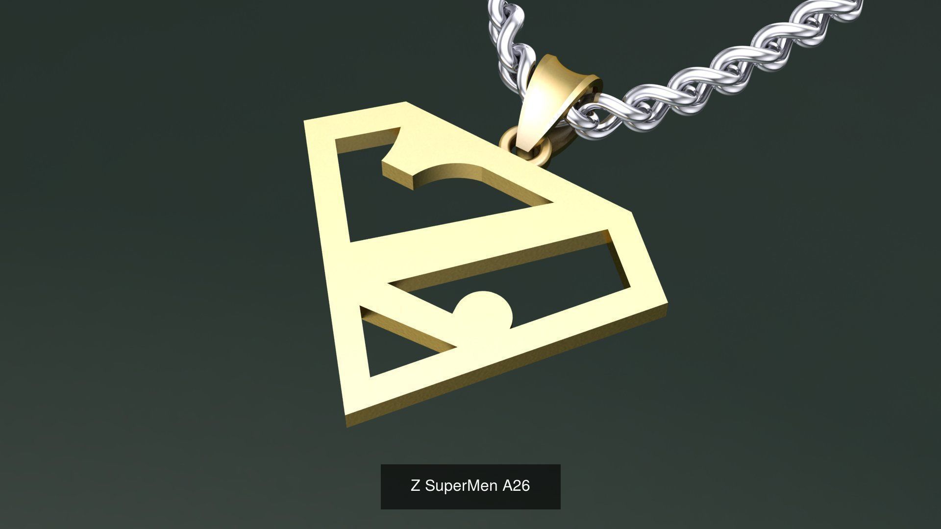 ABC-Z Pendant 26 Model Supermen  3D Model Collection_4