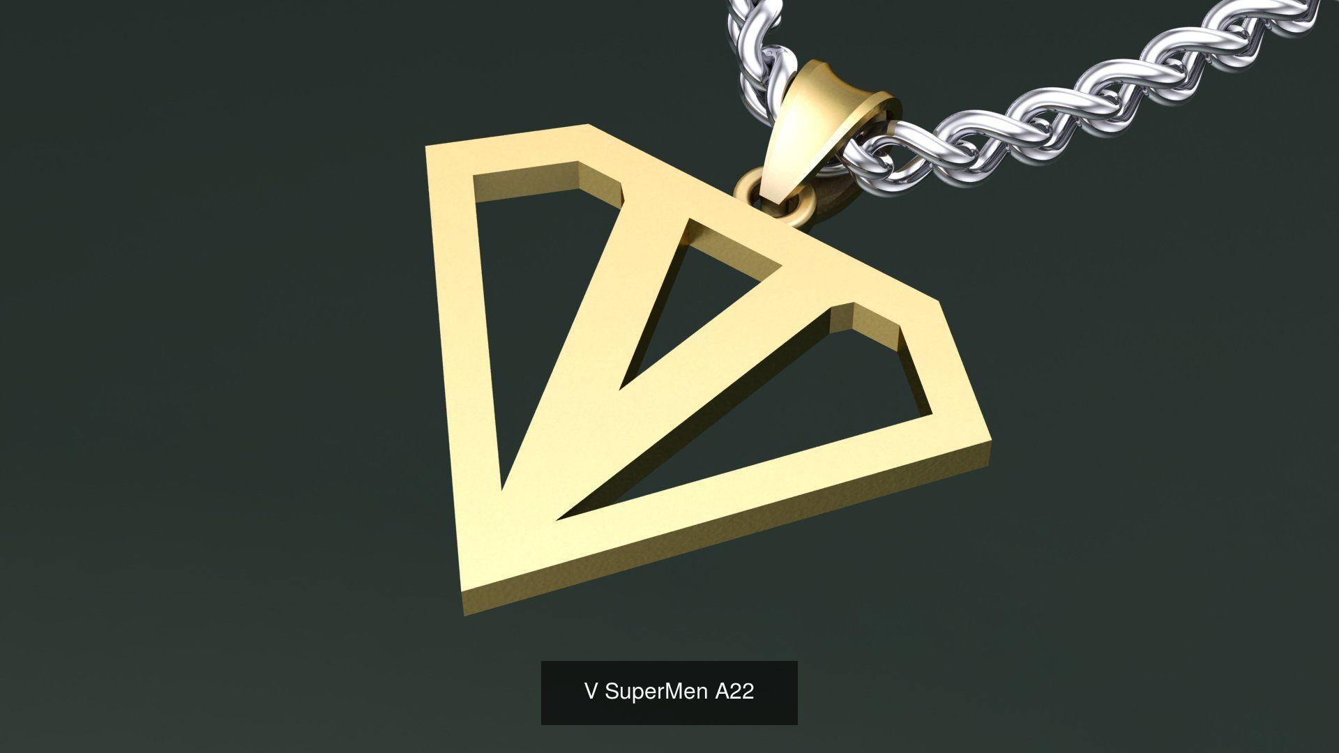 ABC-Z Pendant 26 Model Supermen  3D Model Collection_8