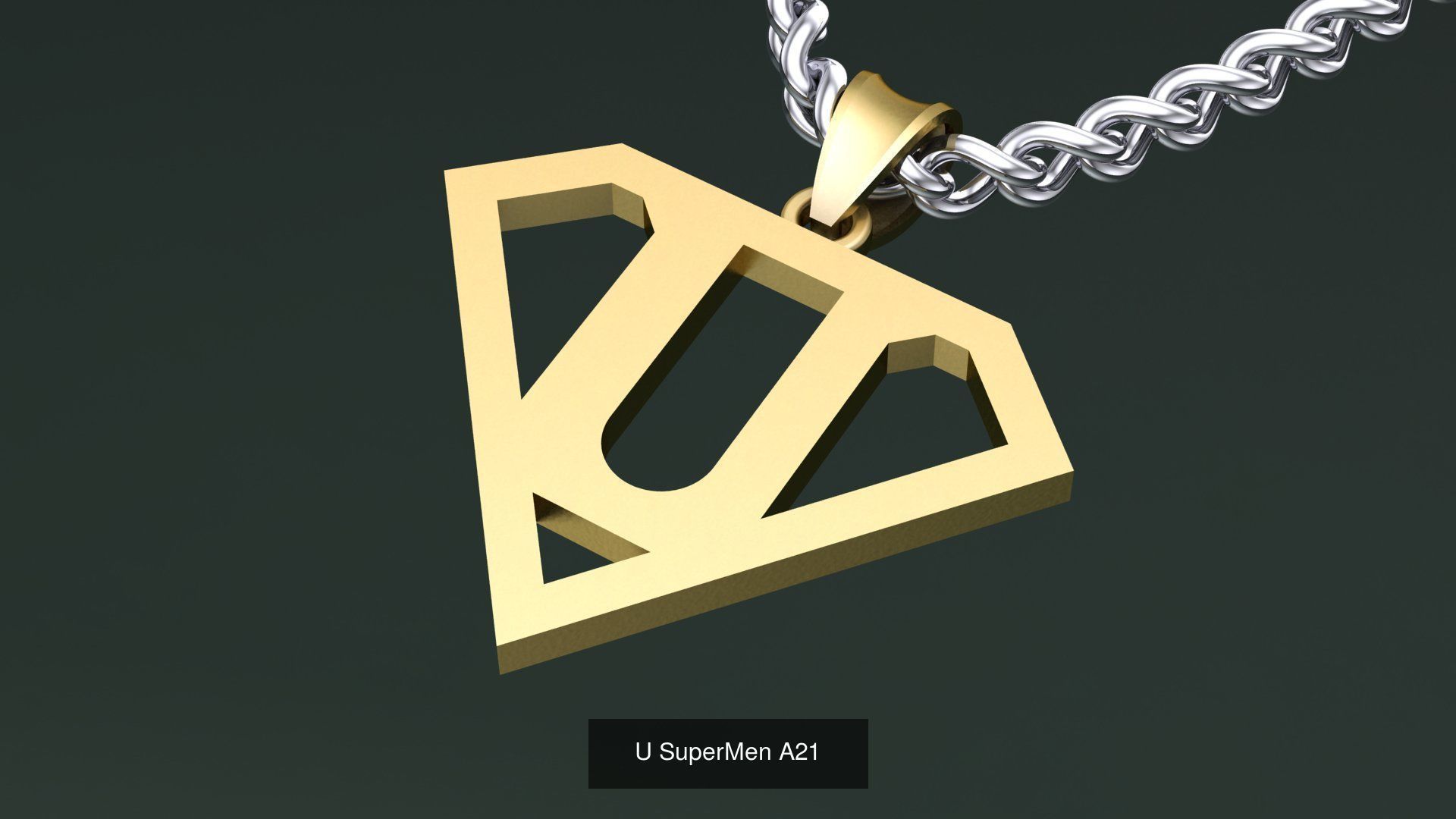 ABC-Z Pendant 26 Model Supermen  3D Model Collection_9