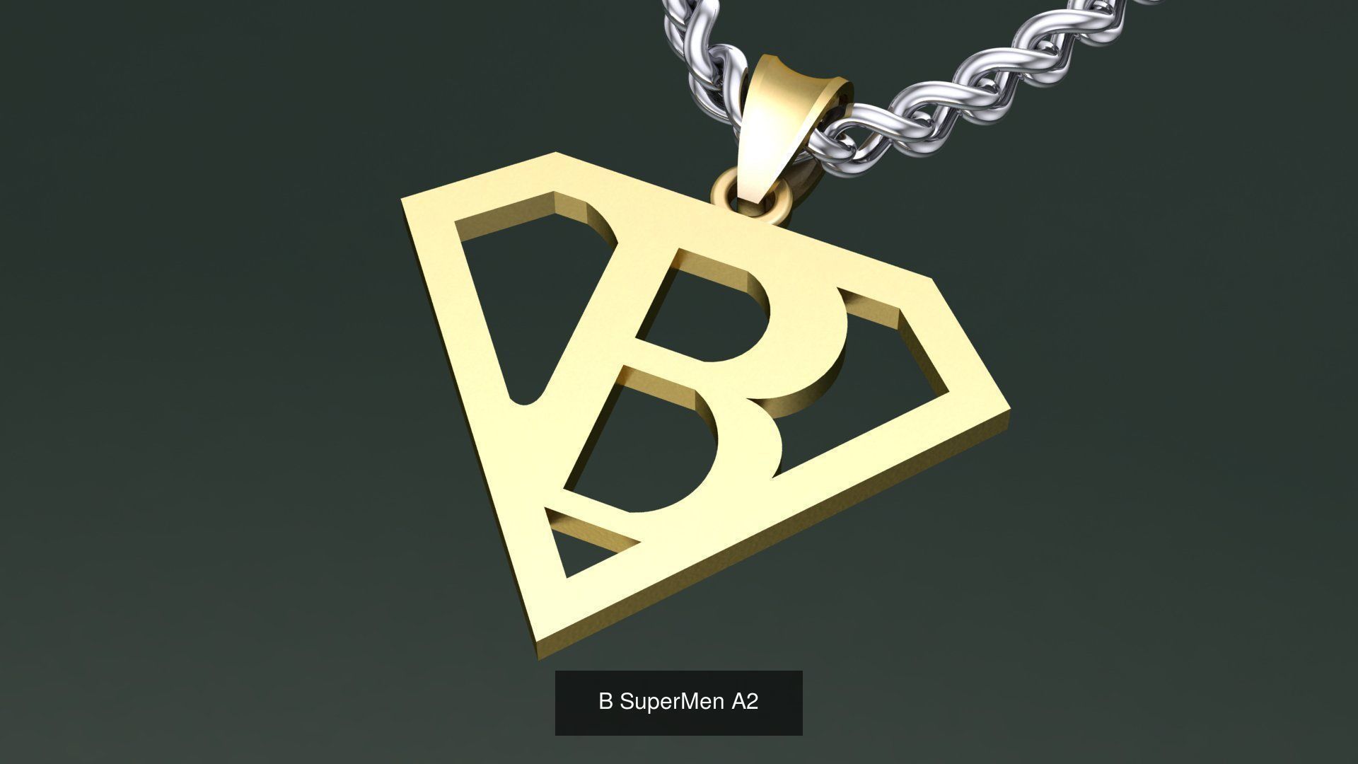 ABC-Z Pendant 26 Model Supermen  3D Model Collection_28