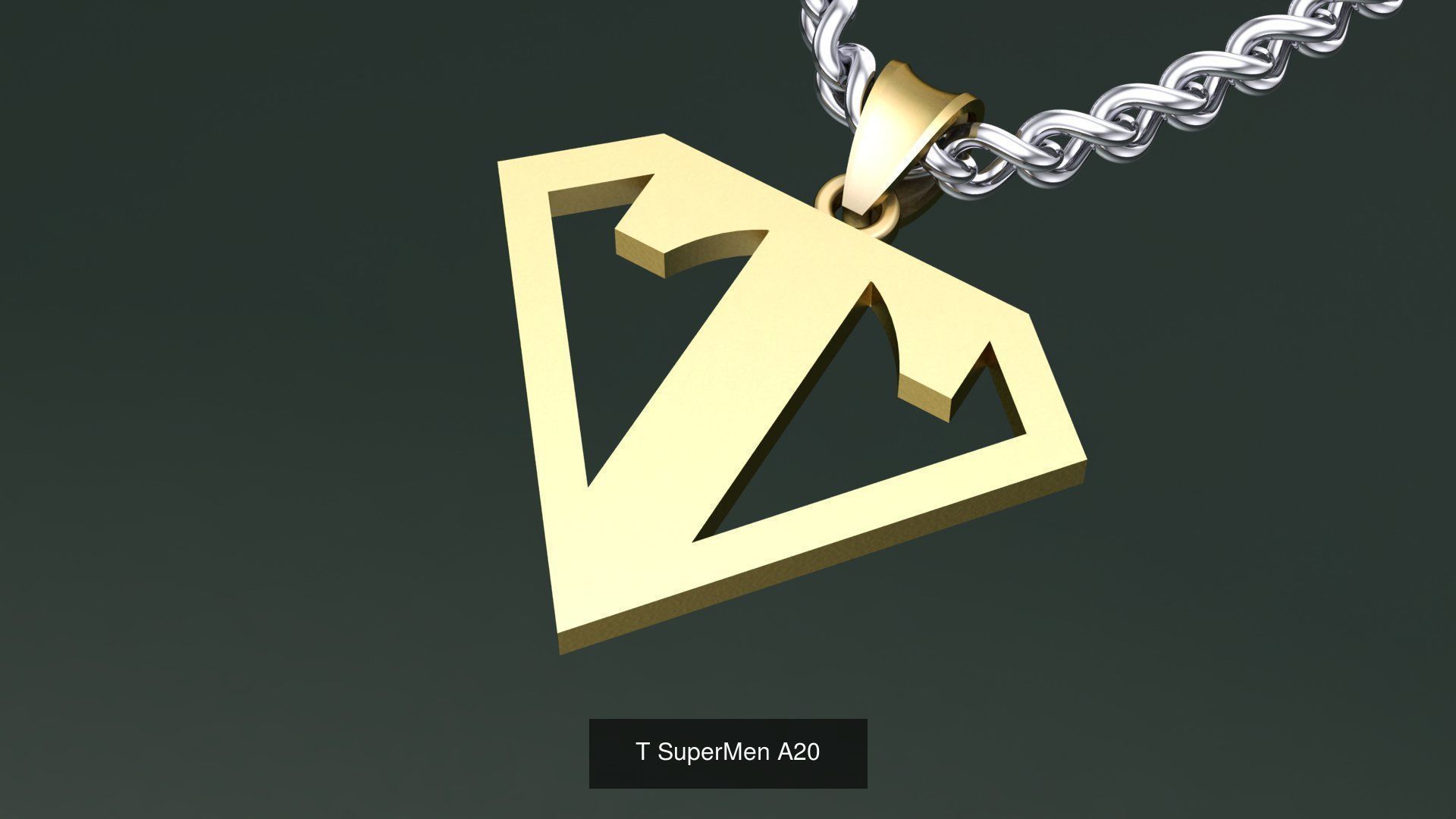 ABC-Z Pendant 26 Model Supermen  3D Model Collection_10