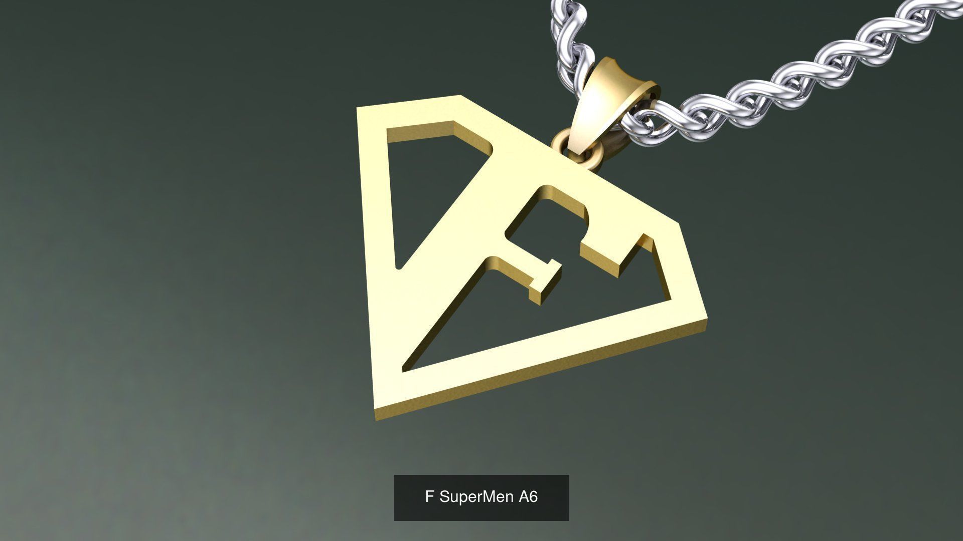 ABC-Z Pendant 26 Model Supermen  3D Model Collection_24