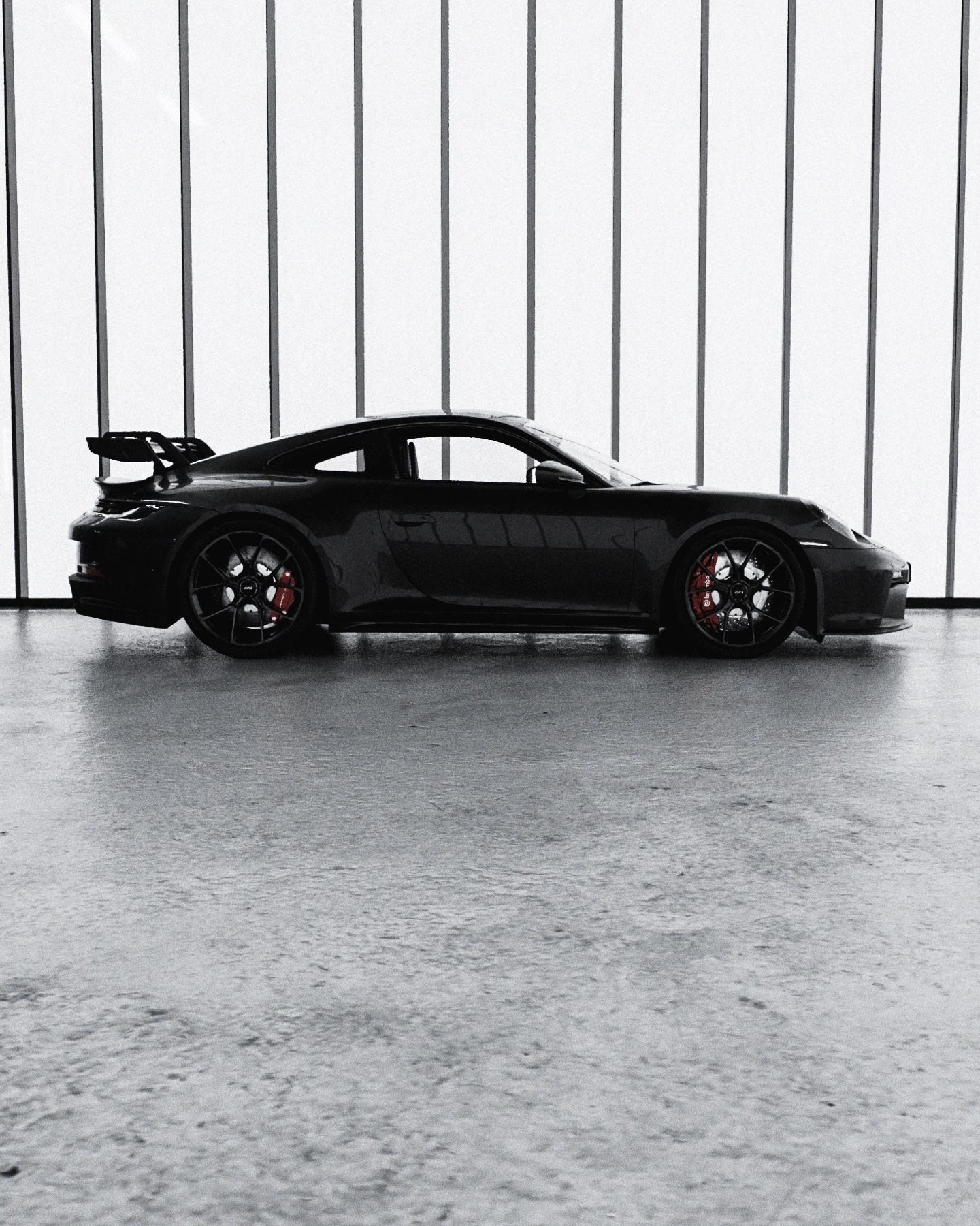 Simple Showroom Car Scene File Textured 3D model Low-poly 3D model_4