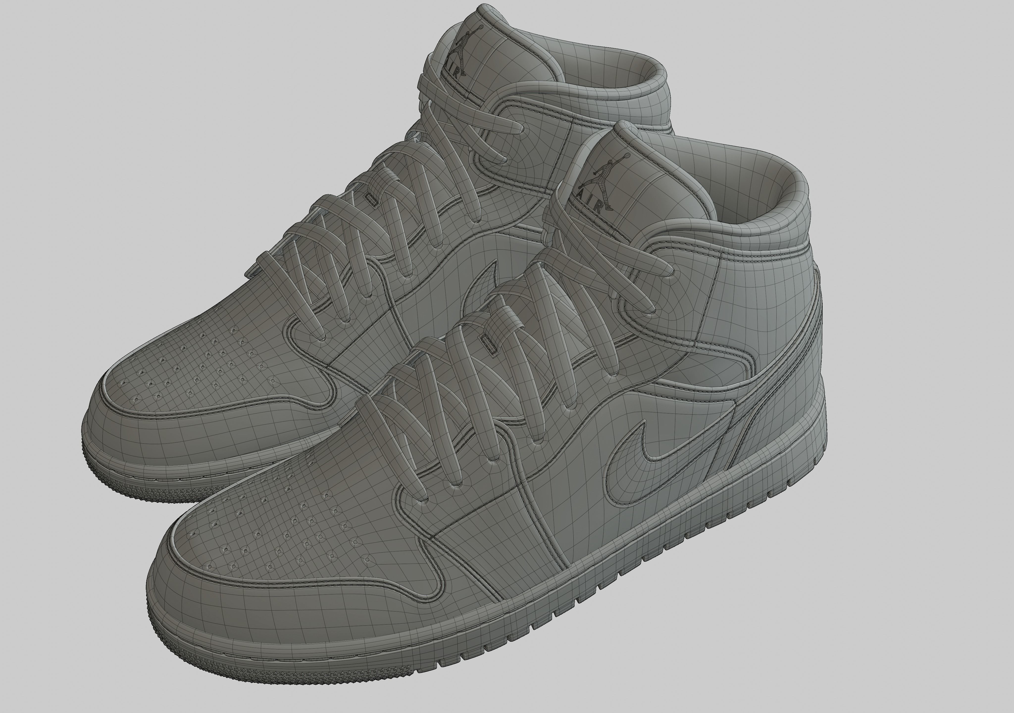 Air Jordan 1 Mid 3D model_4