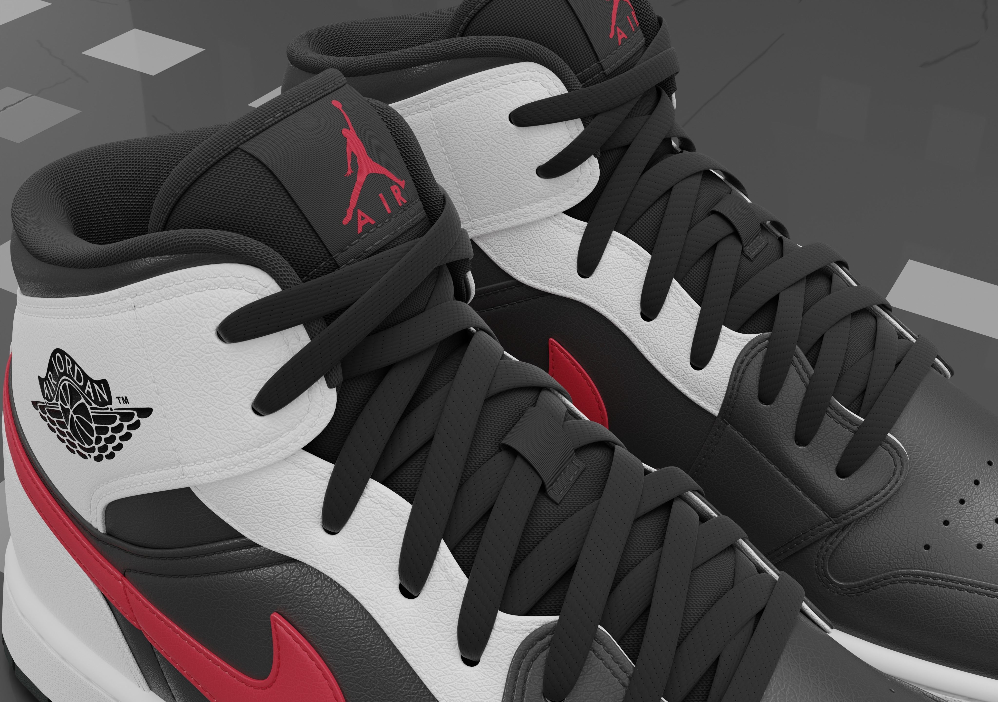 Air Jordan 1 Mid 3D model_11
