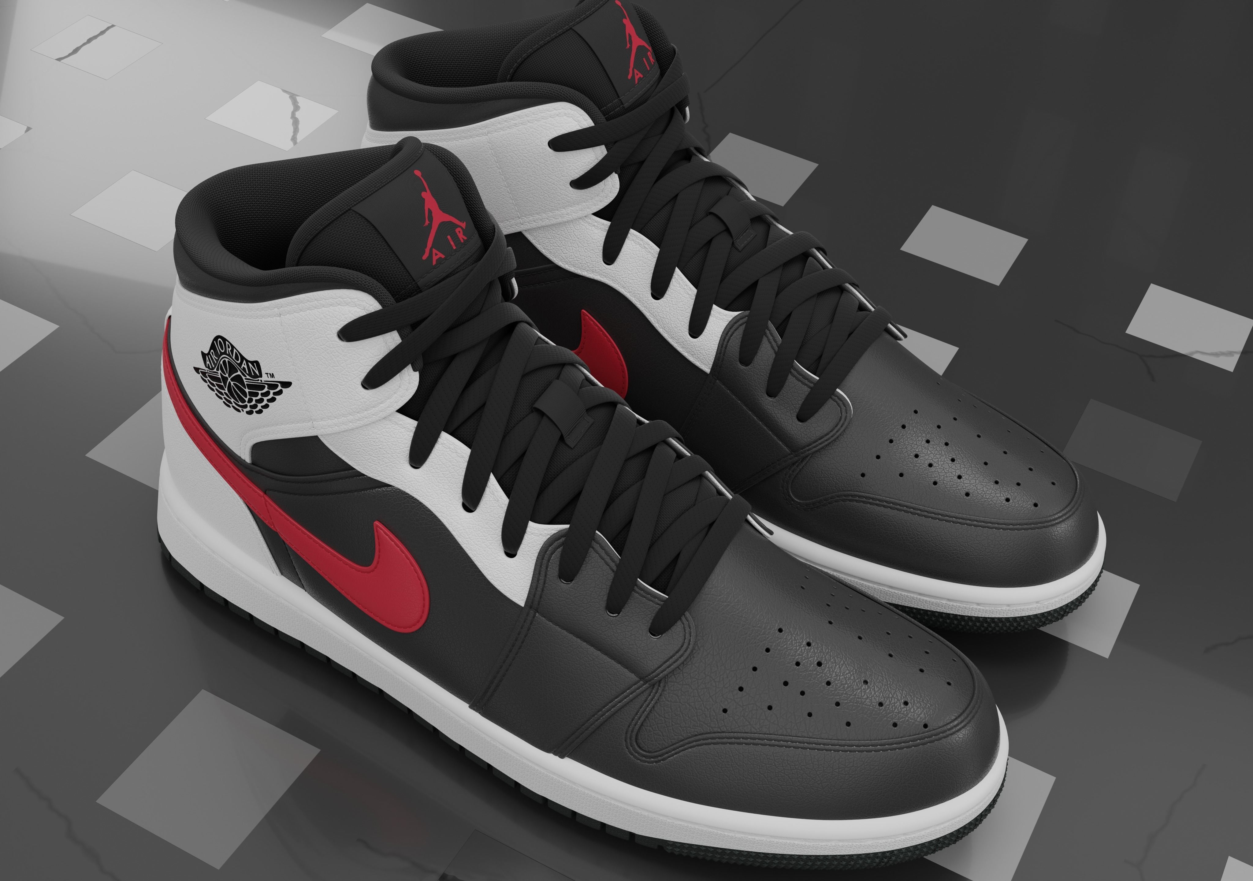 Air Jordan 1 Mid 3D model_15