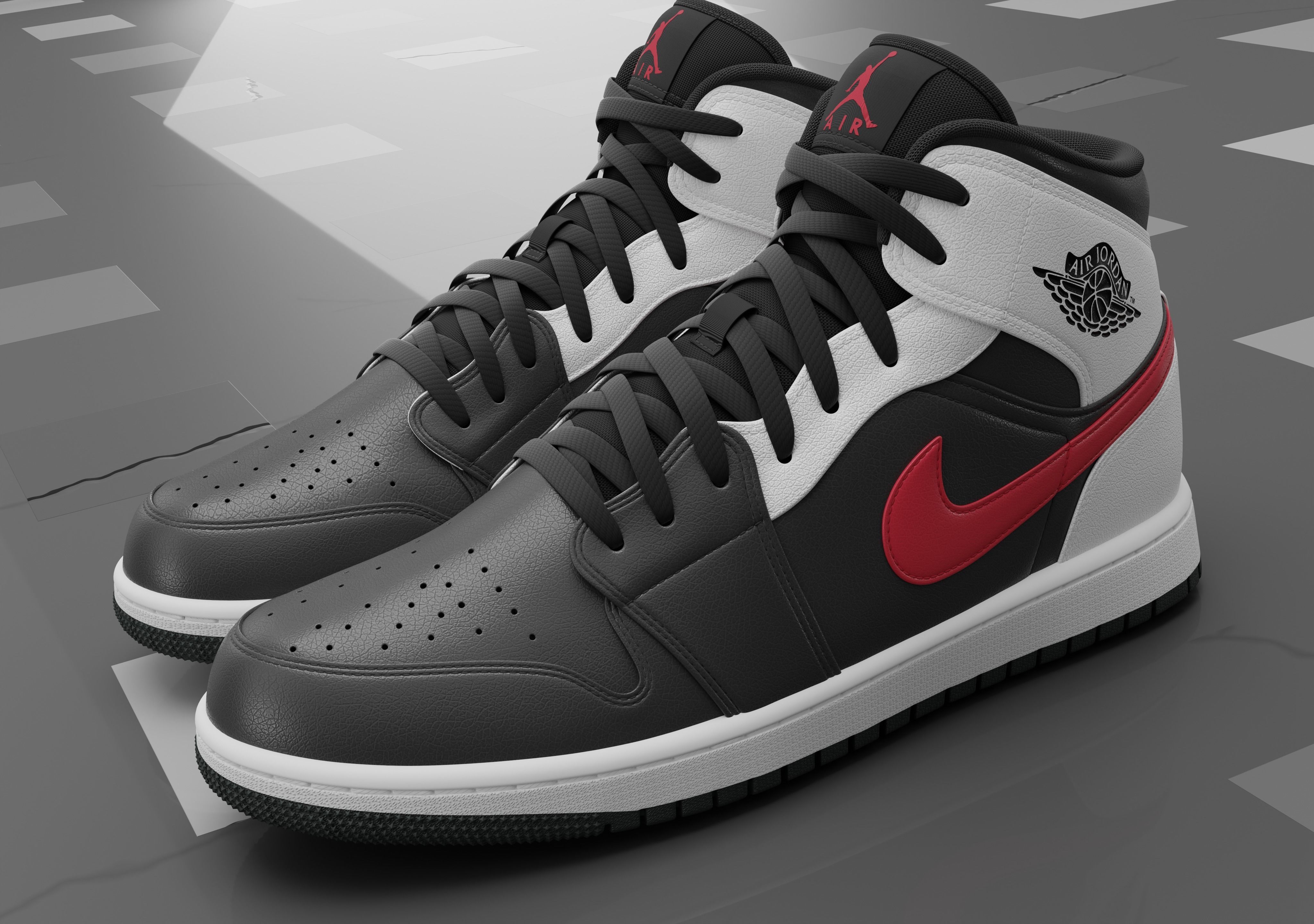 Air Jordan 1 Mid 3D model_5