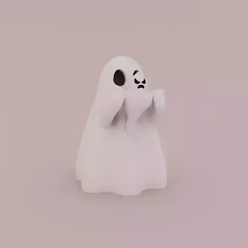 Cute little Ghost playing with tiny ghost 3D print model