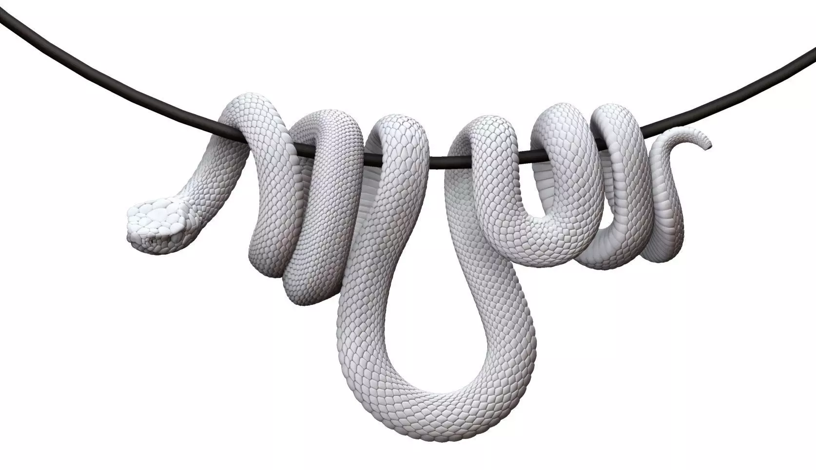 Snake pendant 3D print model