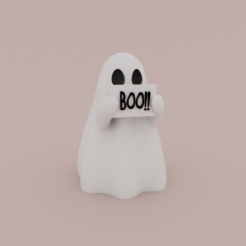 Cute little messenger Ghost 3D print model_1