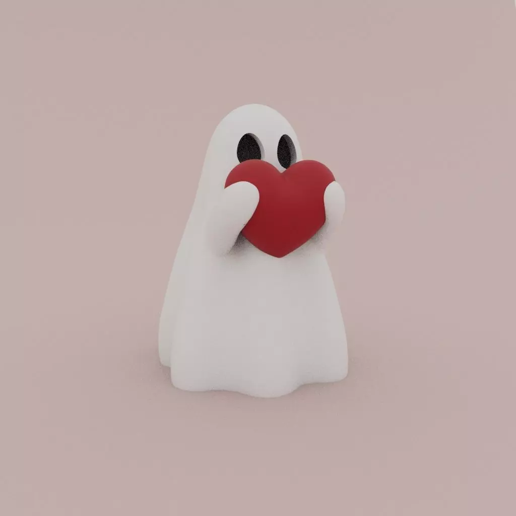 Cute little Ghost loves you so much 3D print model_0