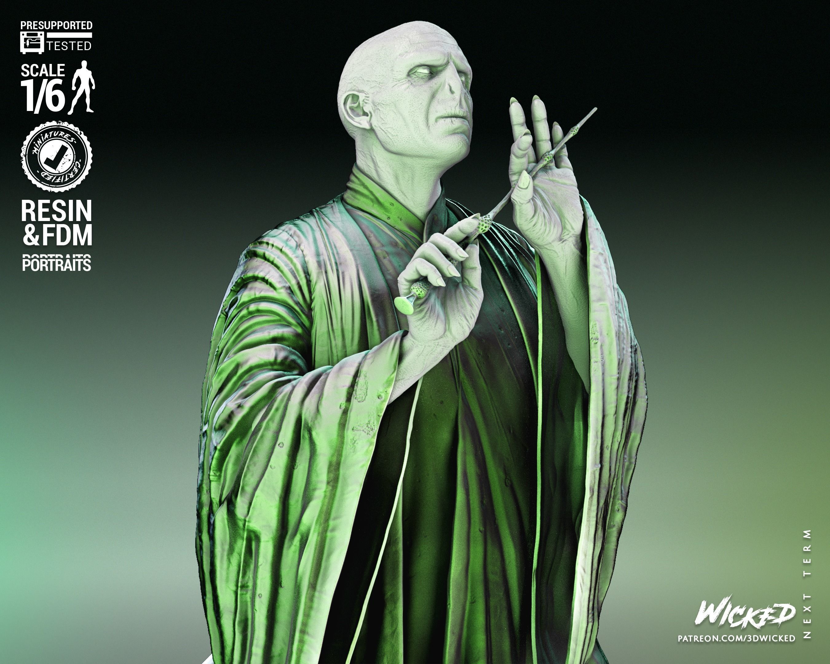 Wicked Movies Voldemort Sculpture Tested for 3D printing 3D print model_8