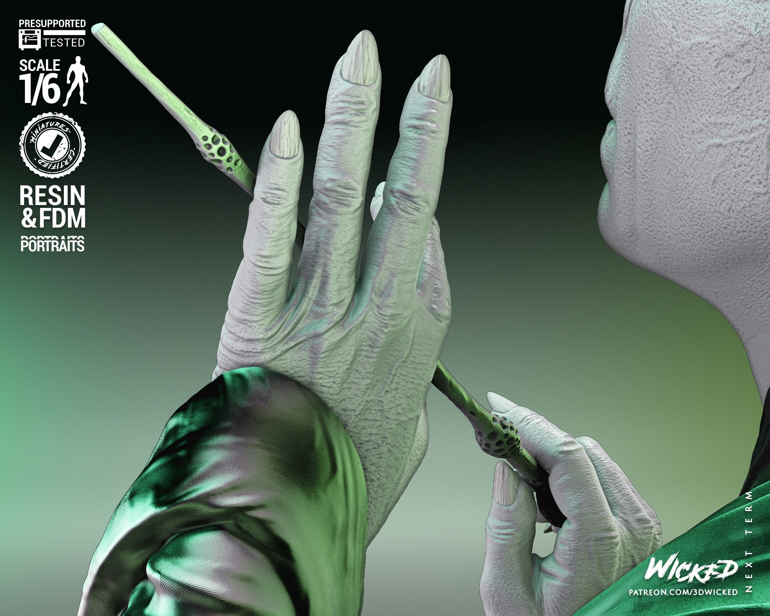 Wicked Movies Voldemort Sculpture Tested for 3D printing 3D print model_27